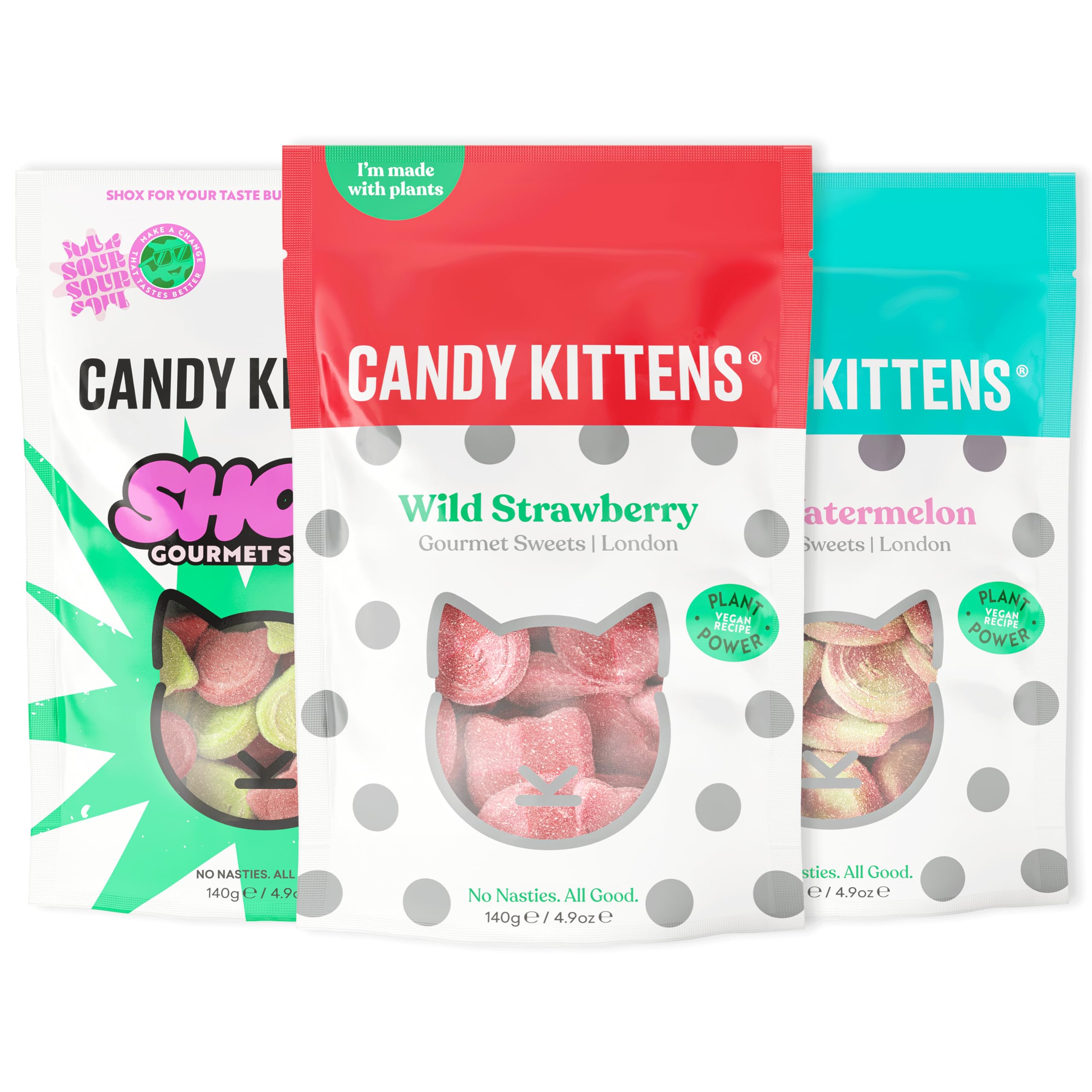 Candy Kittens – MINI-LUXE Veganes Kaubonbon-Paket (3 x 140 g)