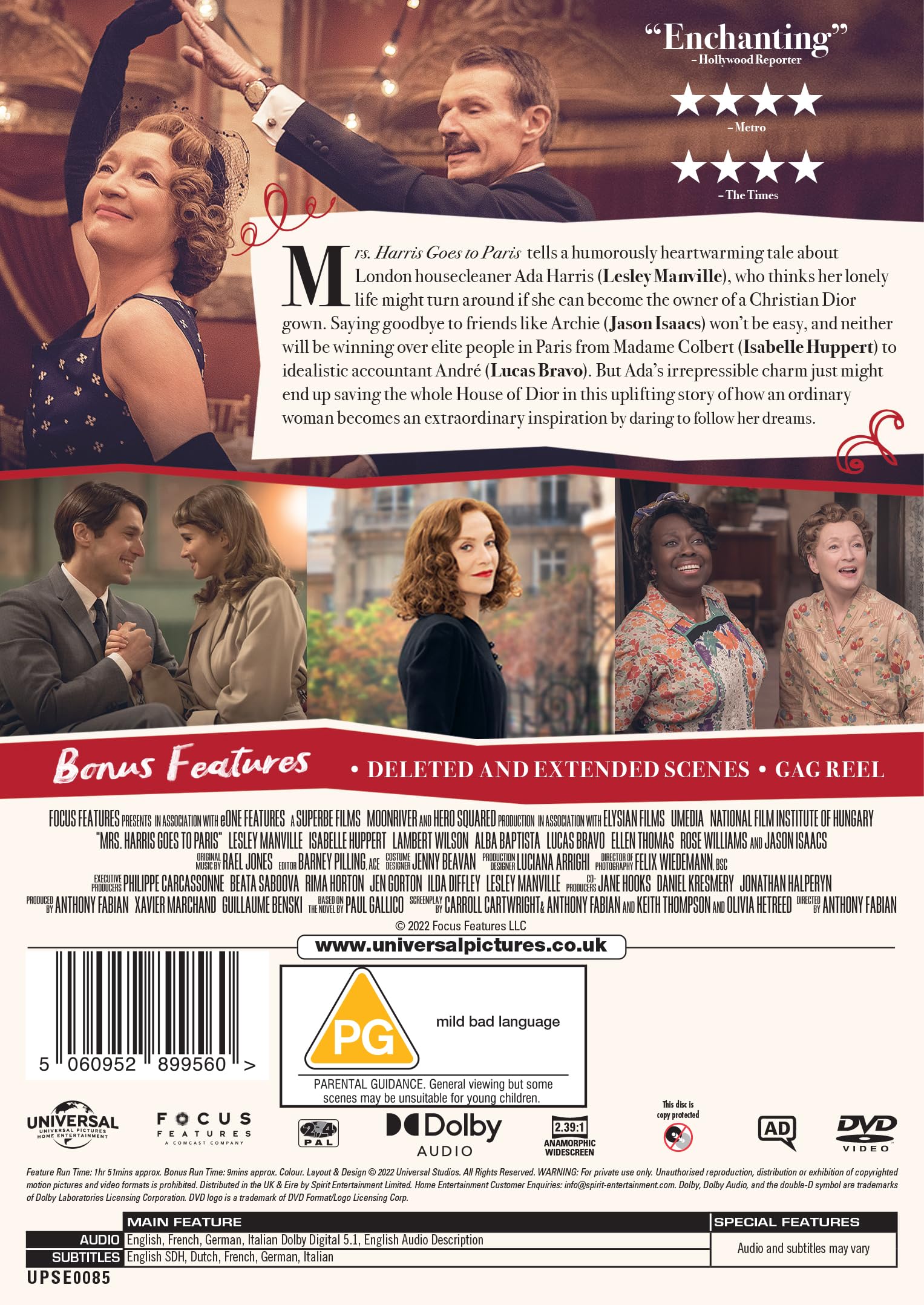 Mrs. Harris Goes to Paris [DVD]