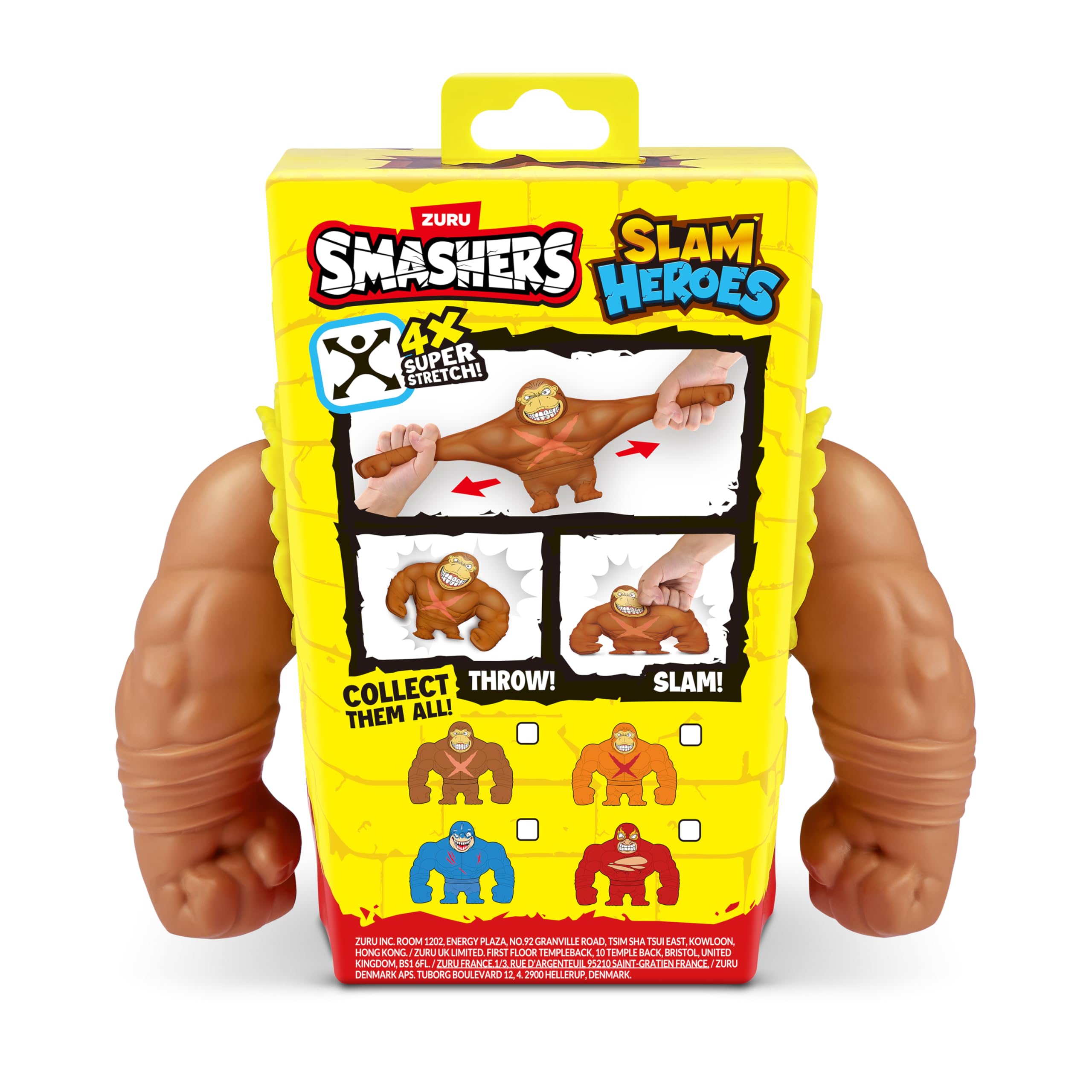 Smashers SLAM Heroes Gorilla (Brown) - Stretchable Action Figure for Kids 3+ 5