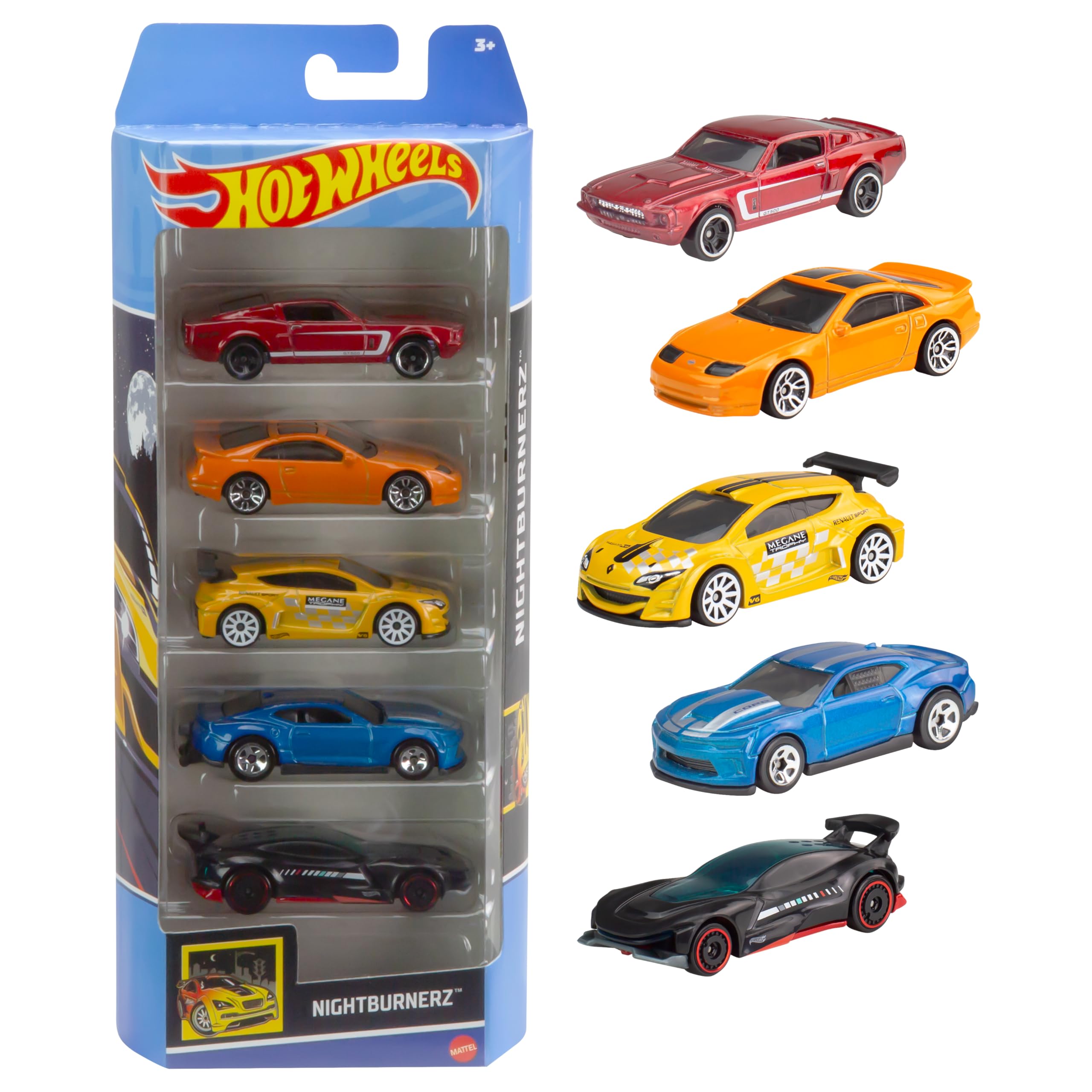 Hot Wheels 5-Pack Diecast Vehicles - 1:64 Scale Metal Cars for Kids 3+ 8
