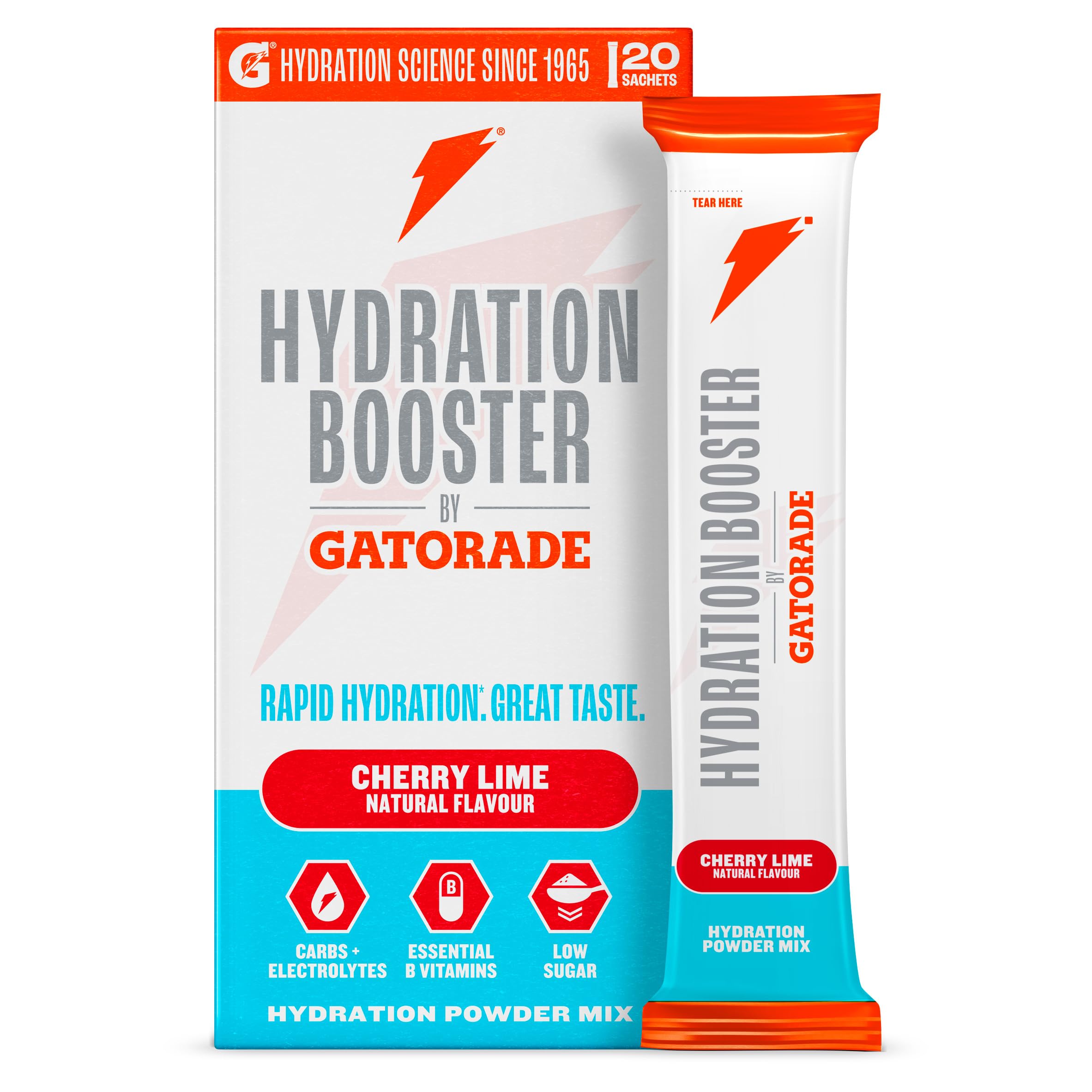 Gatorade Hydration Booster Cherry & Lime Powder Sachets - 20 x 13.5g