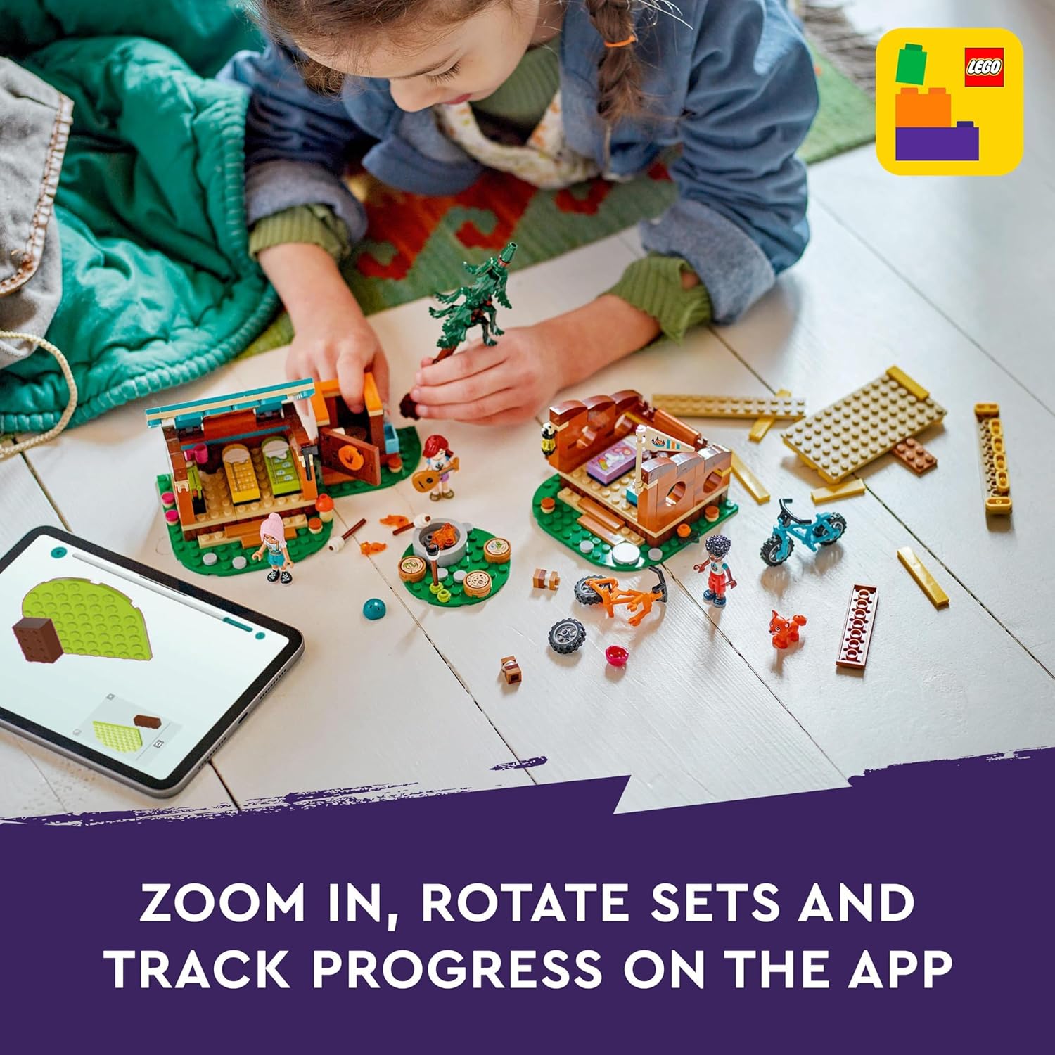 LEGO Friends Adventure Camp Cosy Cabins - Camping Playset with Mini-Dolls & Bikes for Ages 7+ 4