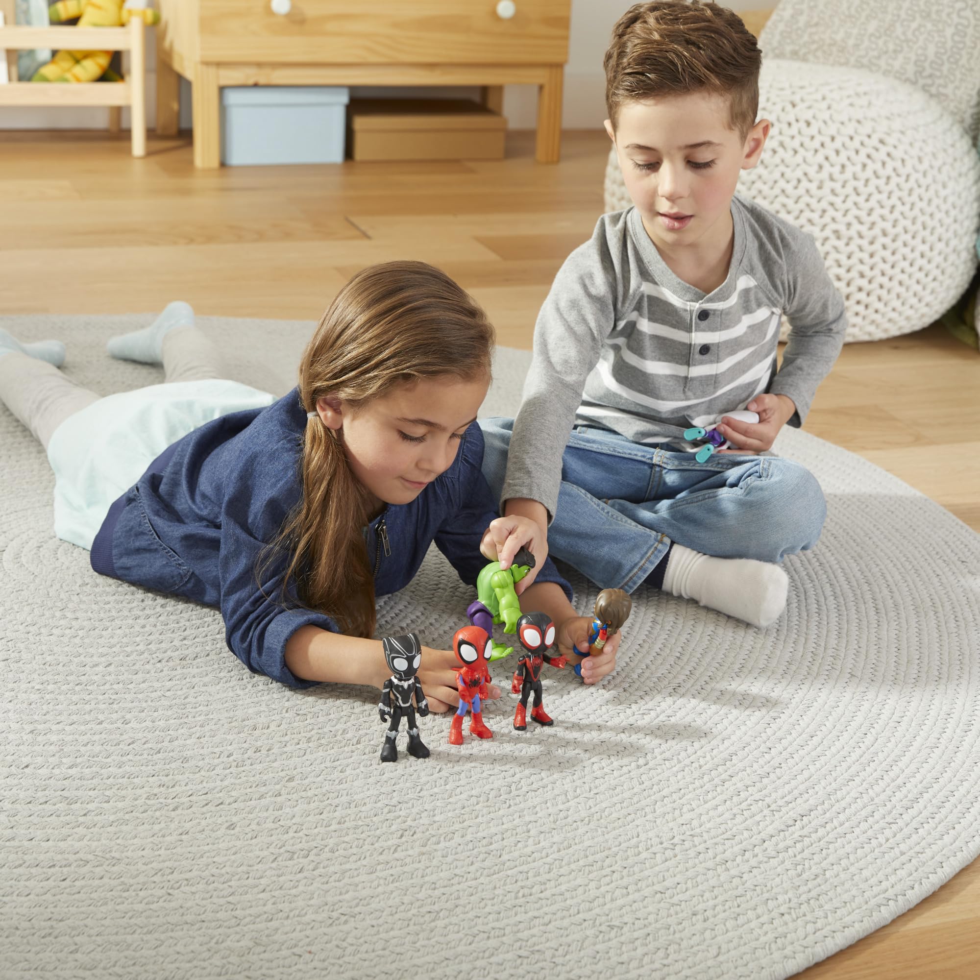 SPIDEY AND HIS AMAZING FRIENDS Team Spidey and Friends Figure Collection - 7 Action Figures, Ages 3+ 5