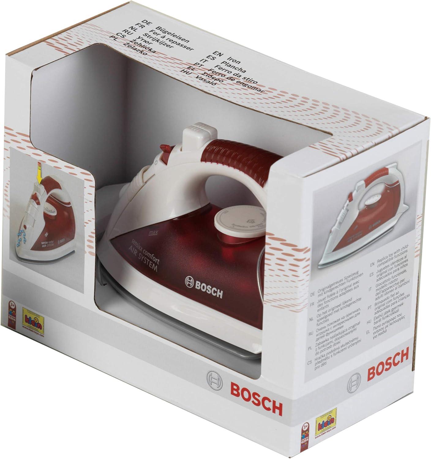 Theo Klein 6254 Bosch Iron Toy - Water Spray Function, Pretend Play for Kids 3+ 3