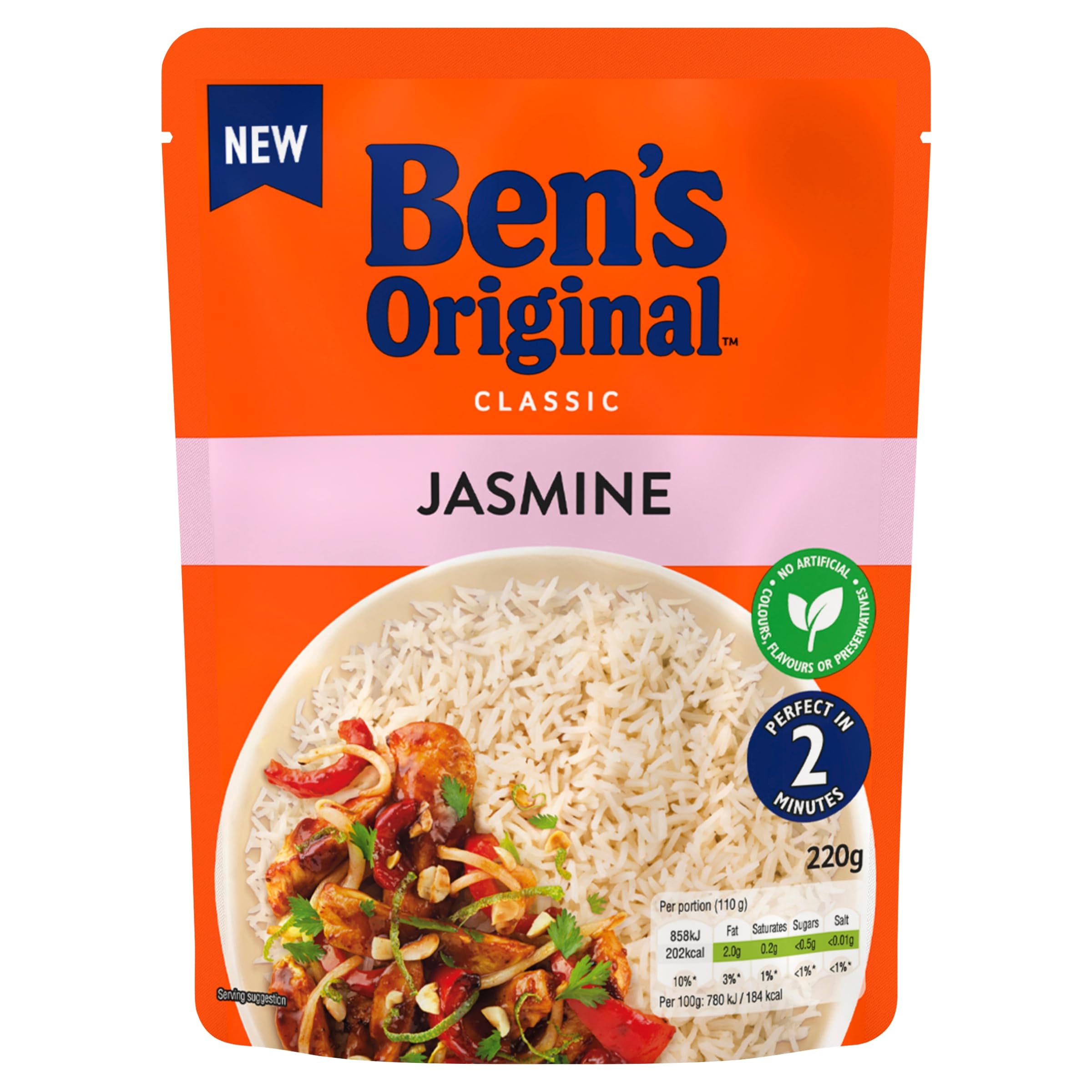 Ben's Original Jasmine Microwave Rice, 6 x 220g Pouches 6