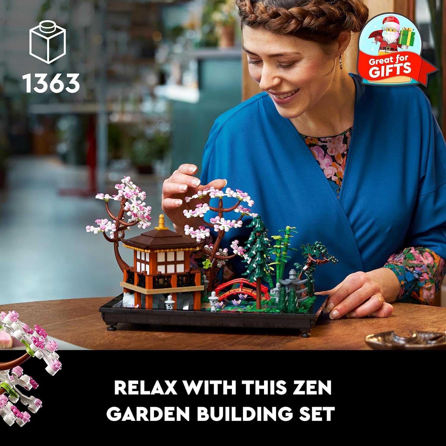 LEGO 10315 Icons Tranquil Garden - Botanical Zen Garden Building Kit for Adults