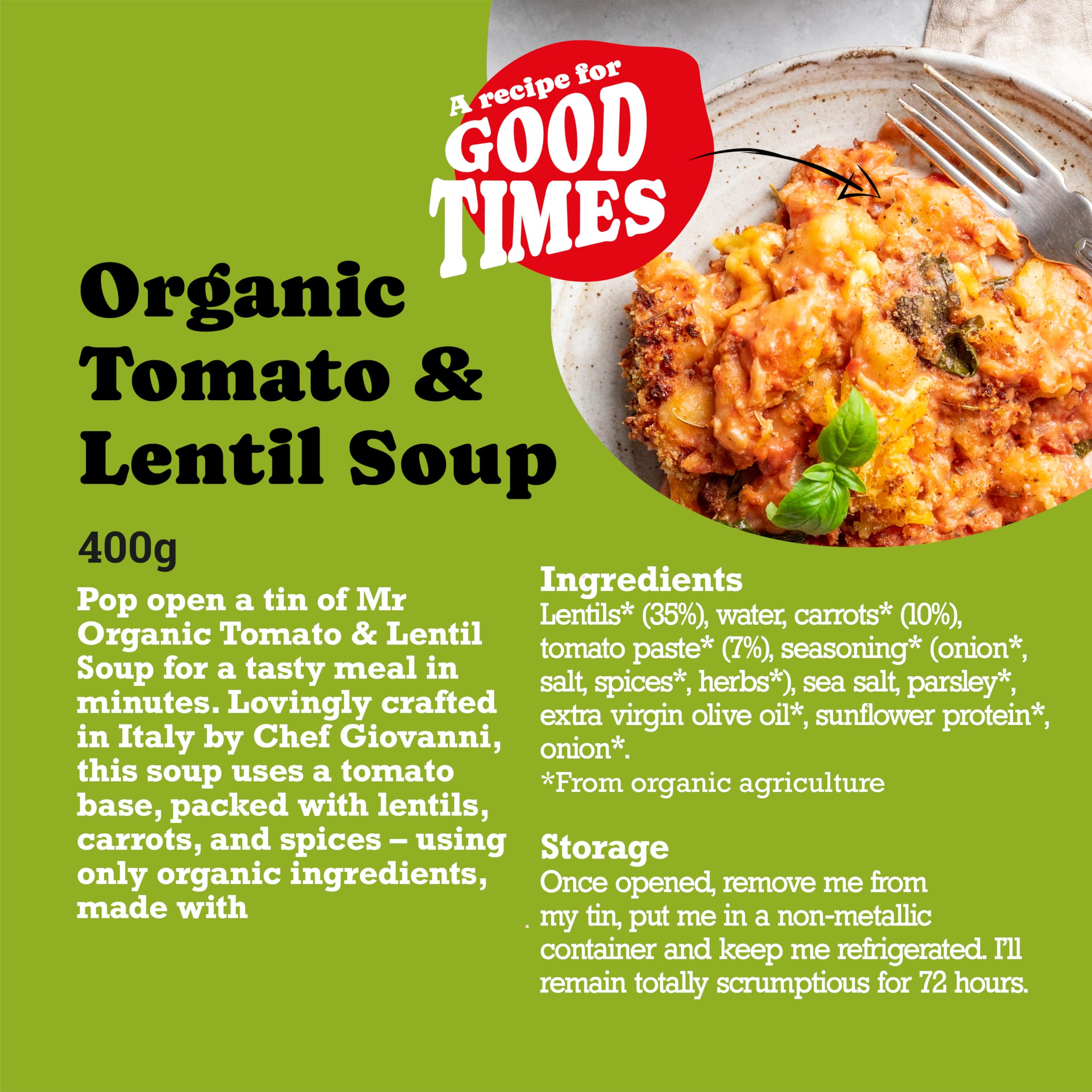 Mr Organic - Tomato and Lentil Soup - Organic, Vegan, High in Protein & Fibre 8