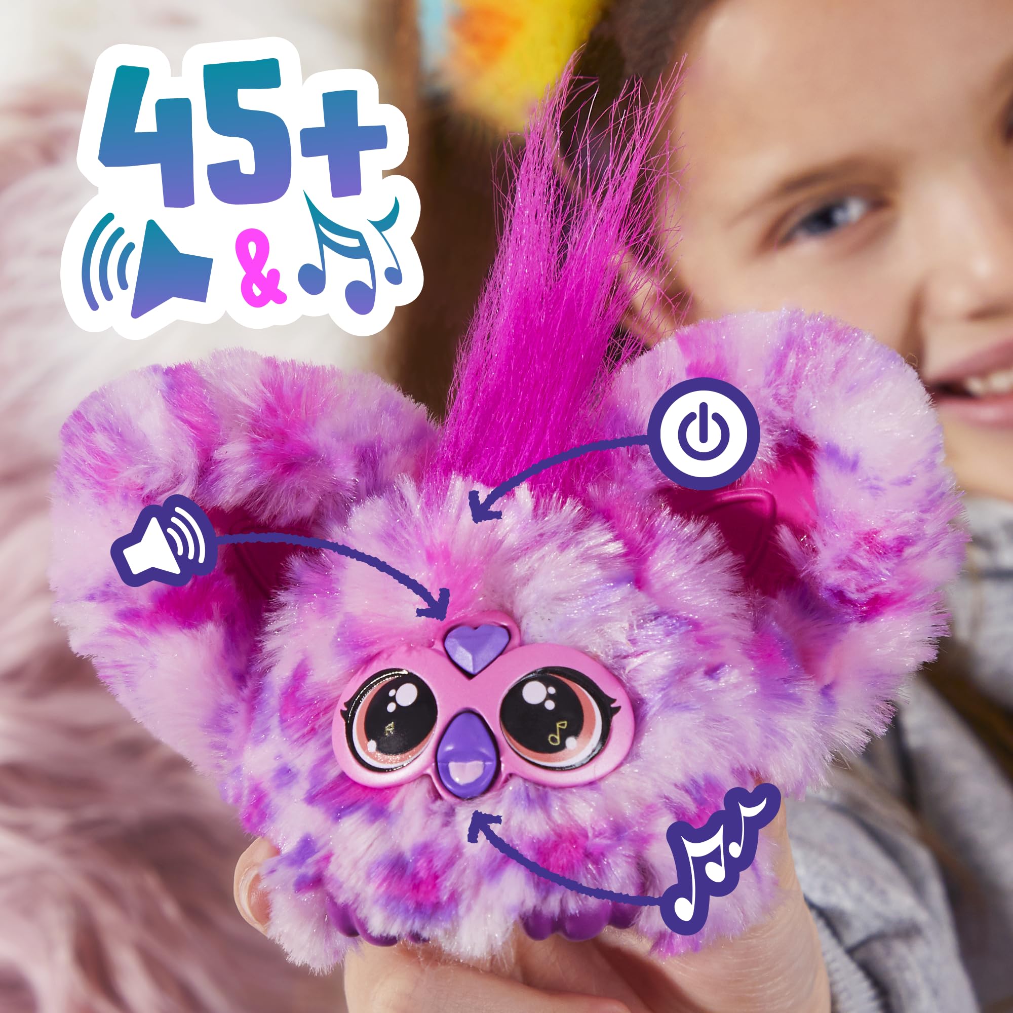 Furby Hip-Bop Mini Electronic Plush Toy, Pink 4