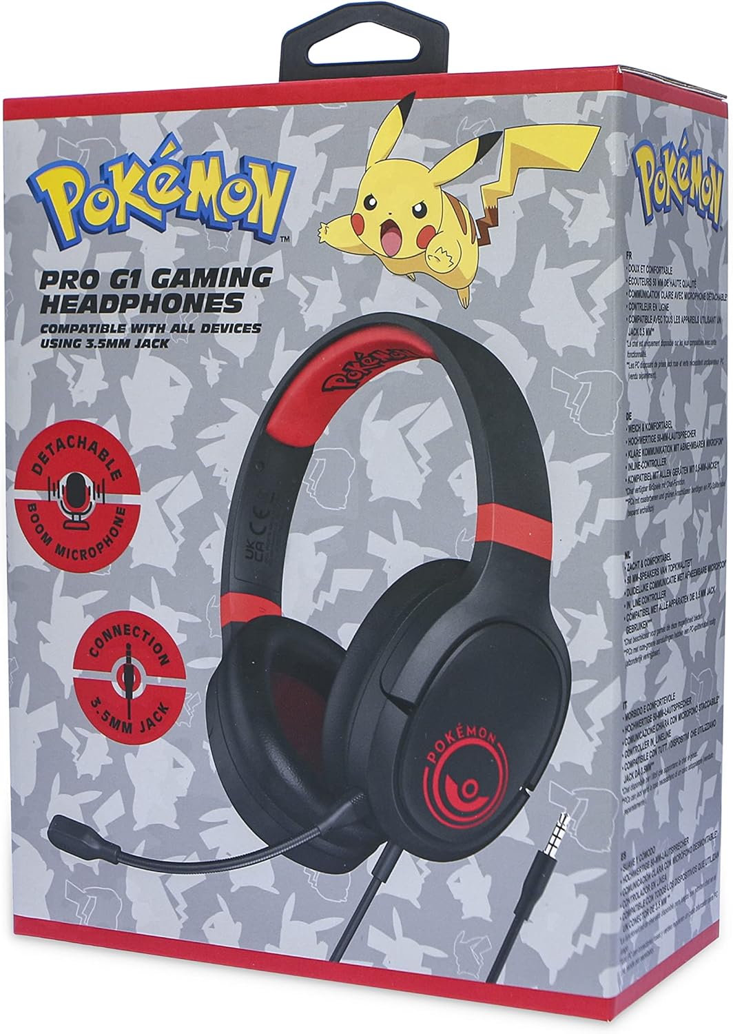 OTL Technologies Pokémon Poké Ball Black Pro G1 Gaming Headphones (PK0879)