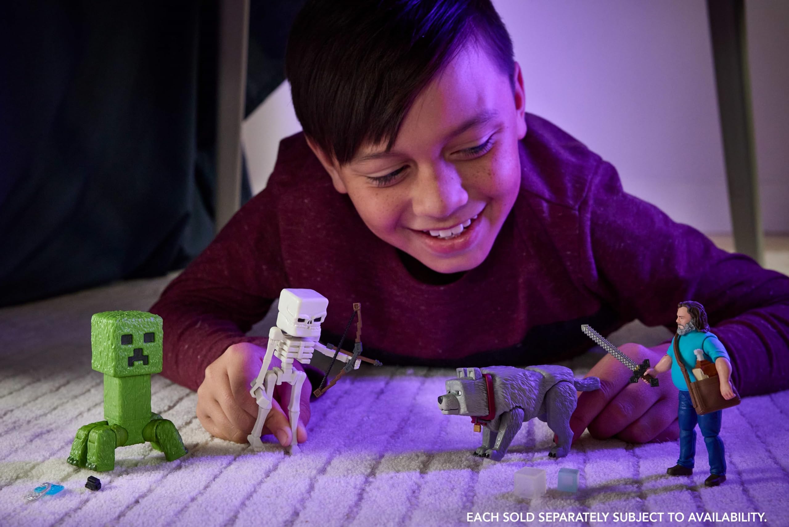 Minecraft Action Figure & Accessories Set - 4-inch Posable Creeper with Movie-Inspired Details by Mattel 5