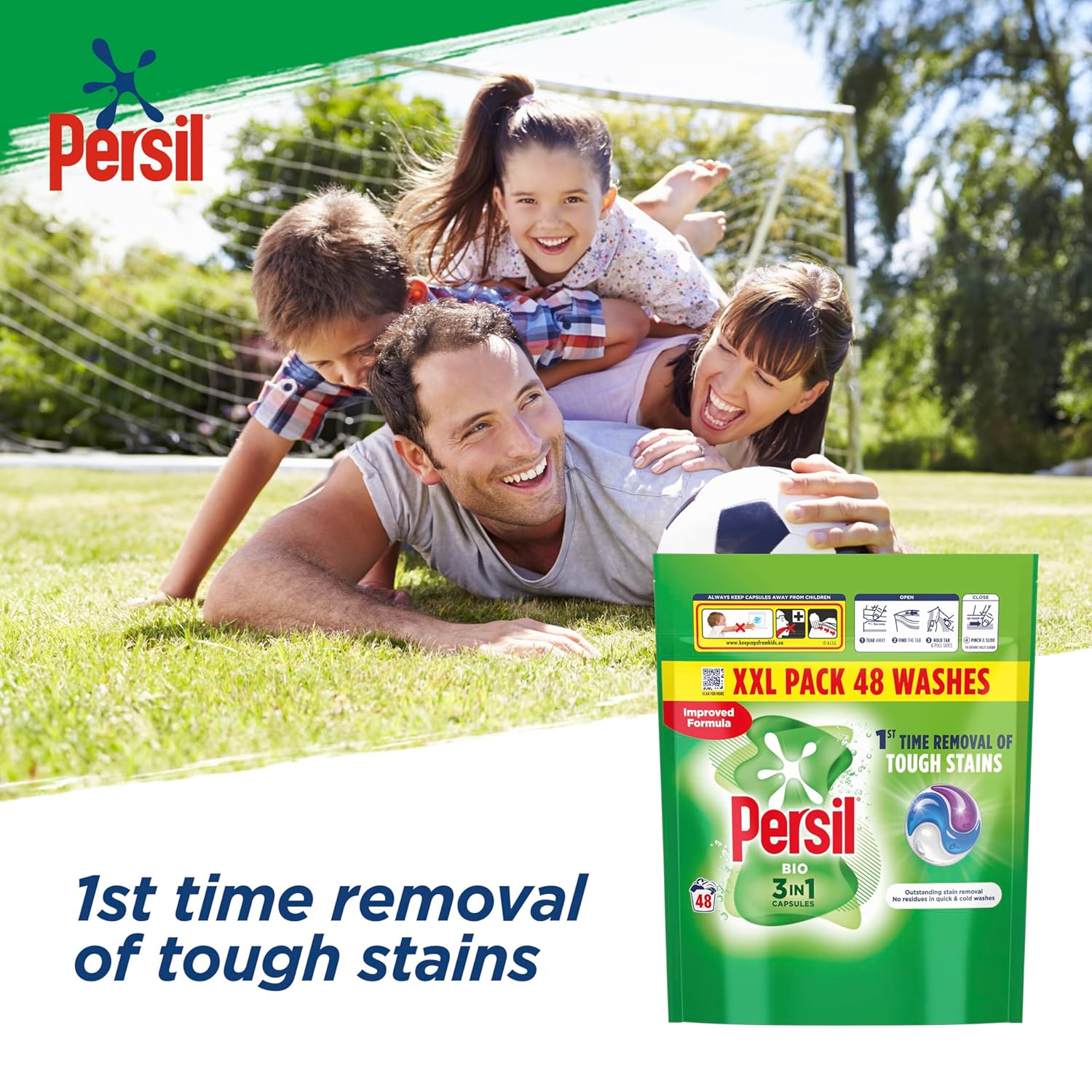 Persil - Bio 3 in 1 Washing Capsules 48 Washes 6