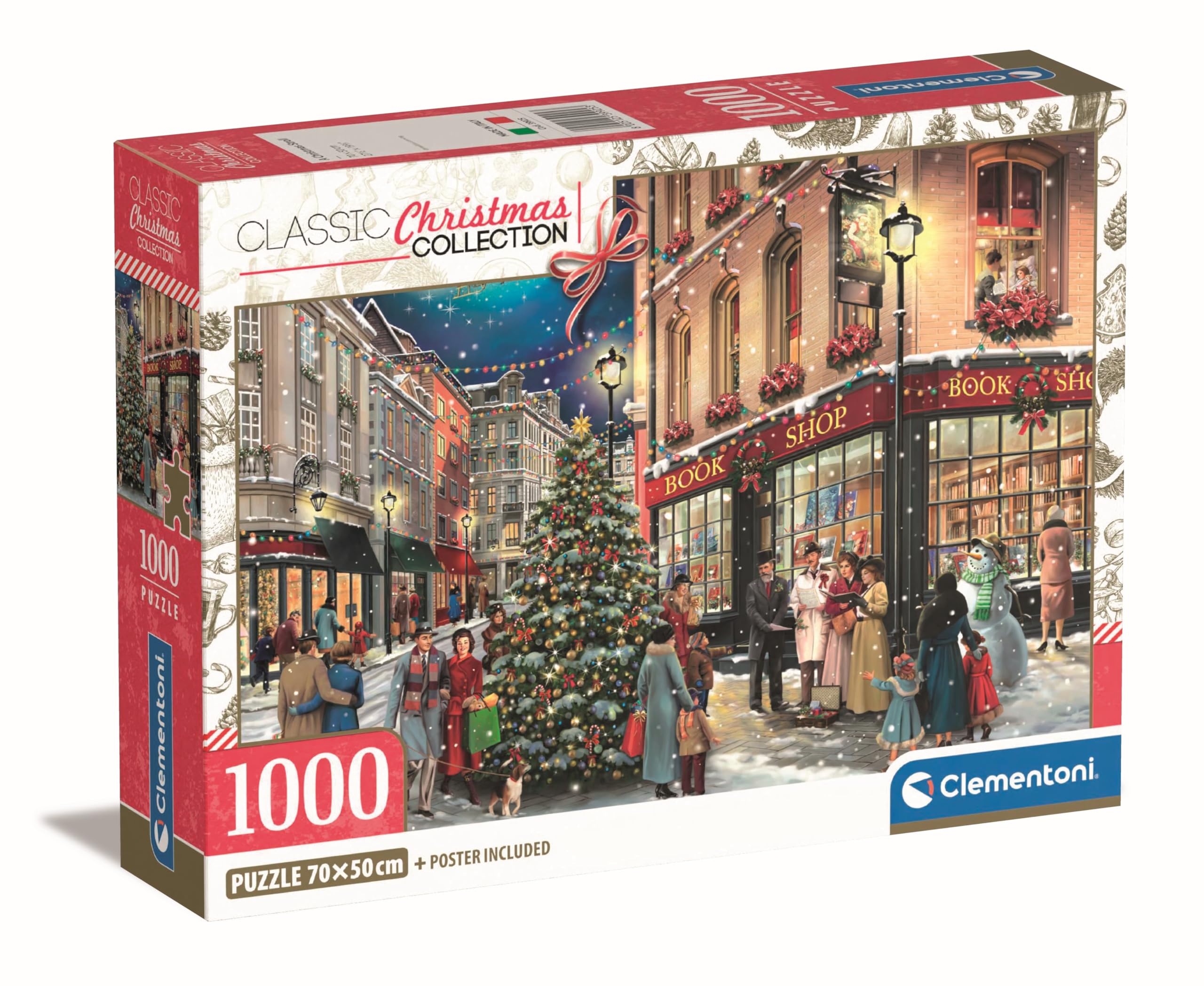 Clementoni A Christmas Stroll 1000-Piece Jigsaw Puzzle - Adult Puzzle, Made in Italy