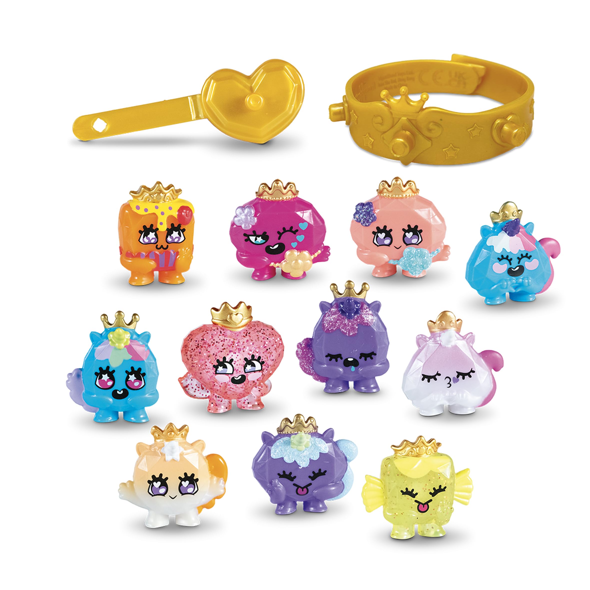 Bandai Pinky Promise The Royals 12 Pack - Gemmy Friends Collectible Set with Bracelet & Hair Clip 17