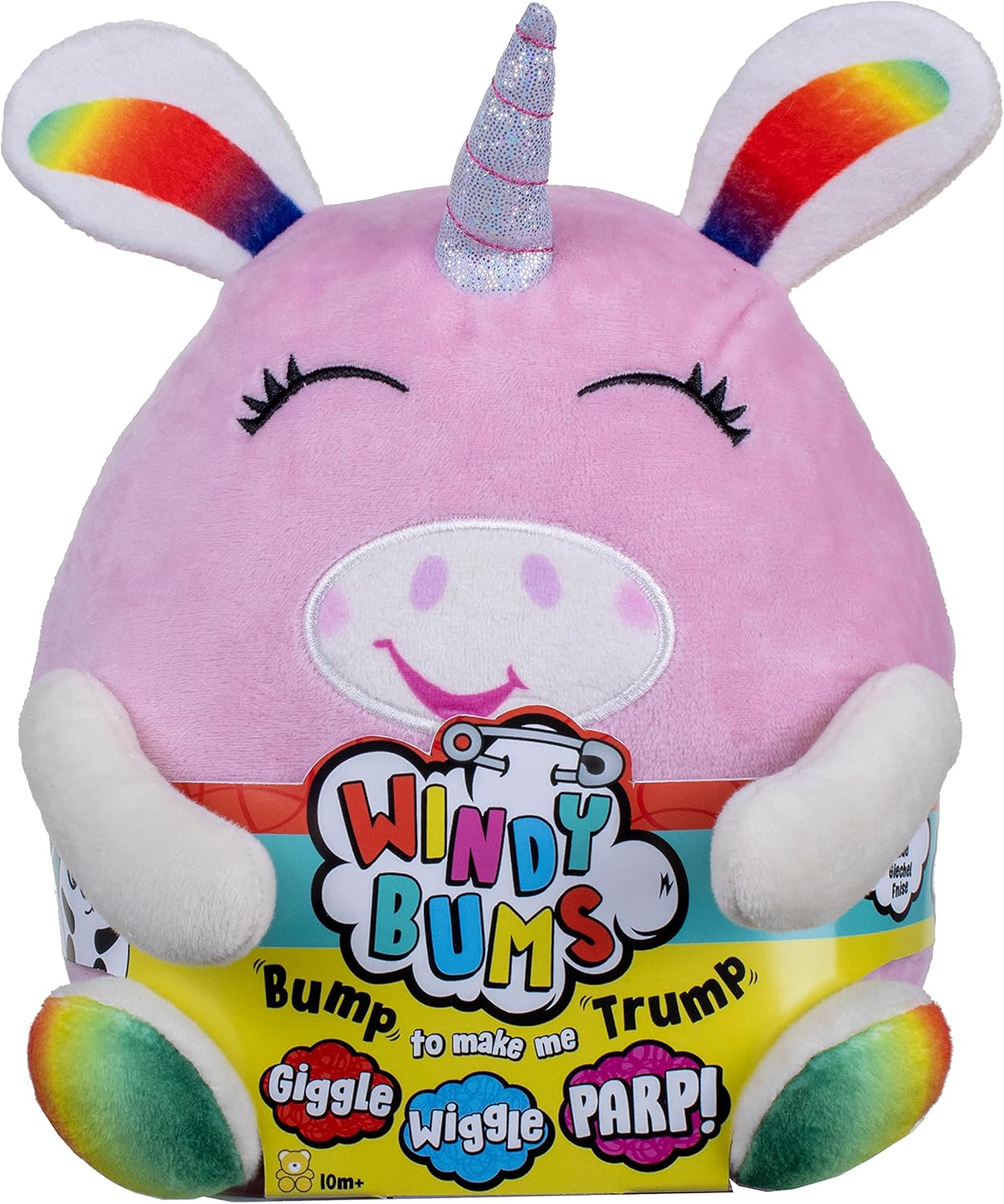 Windy Bums Unicorn Cheeky Farting Toy - Funny Plush with Sound & Movement, 6 Months+