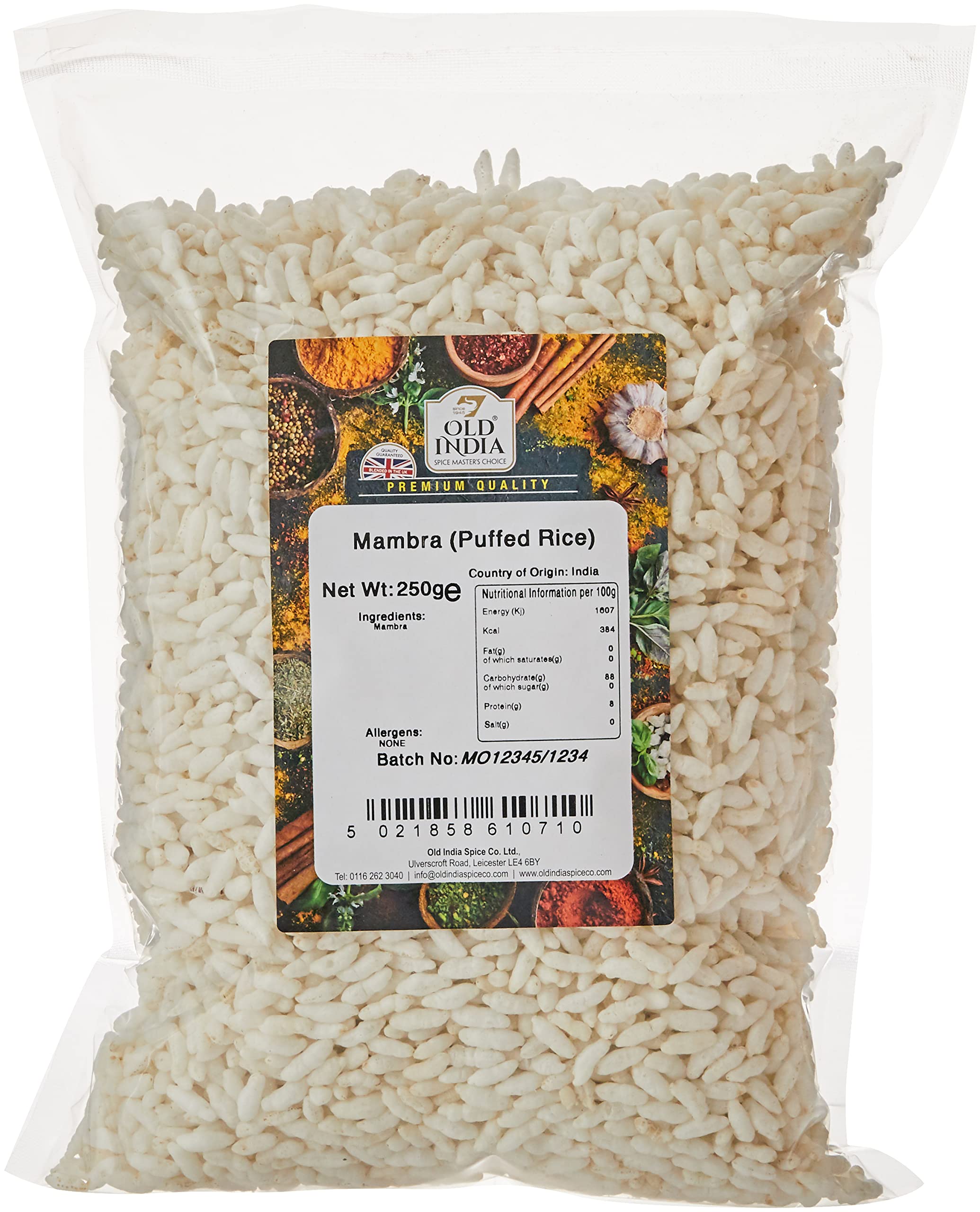 Old India Mamara (Puffed Rice) Seasoning - 250g | Natural & Additive Free