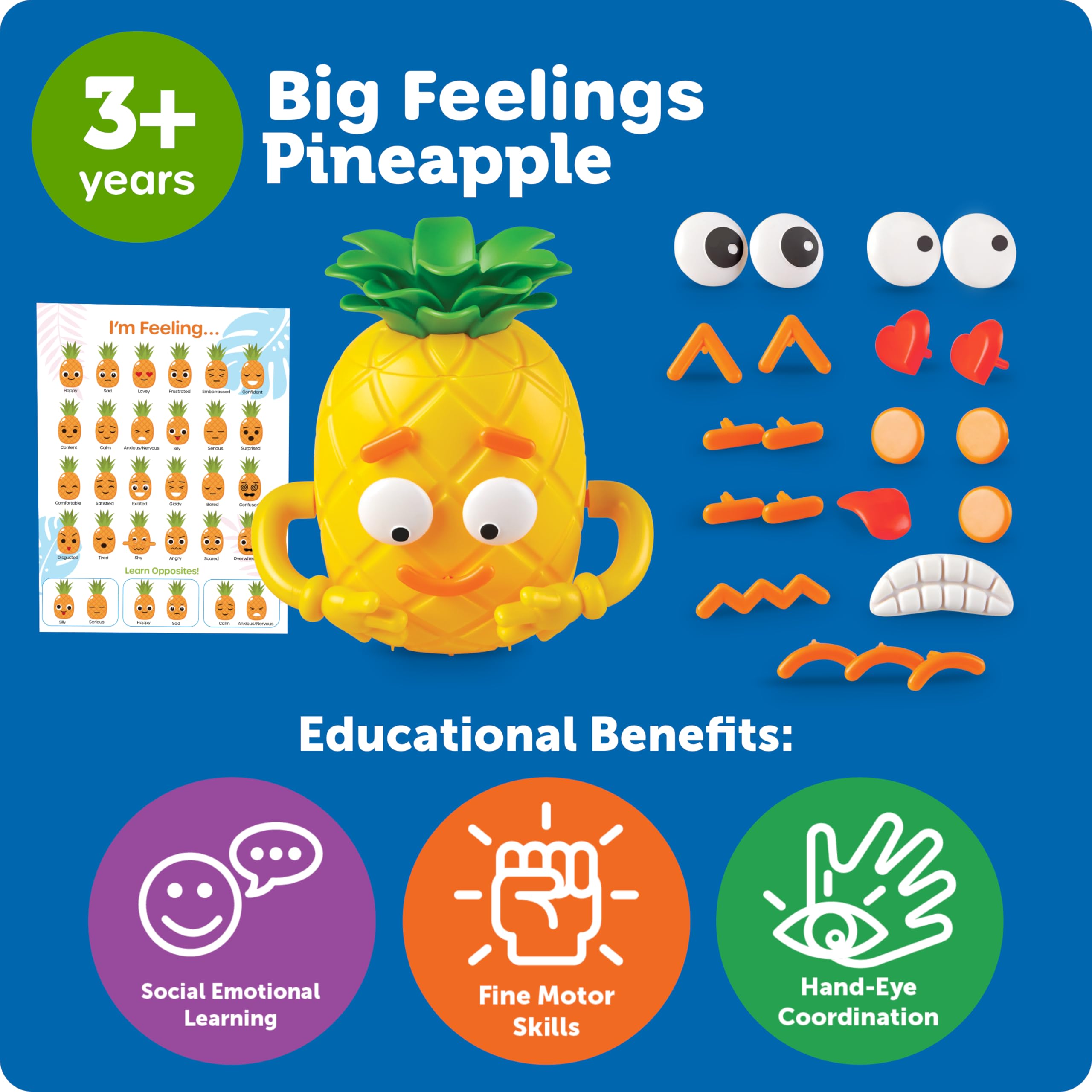 Learning Resources Big Feelings Pineapple - SEL Social-Emotional Learning Toy for Ages 3+ 12