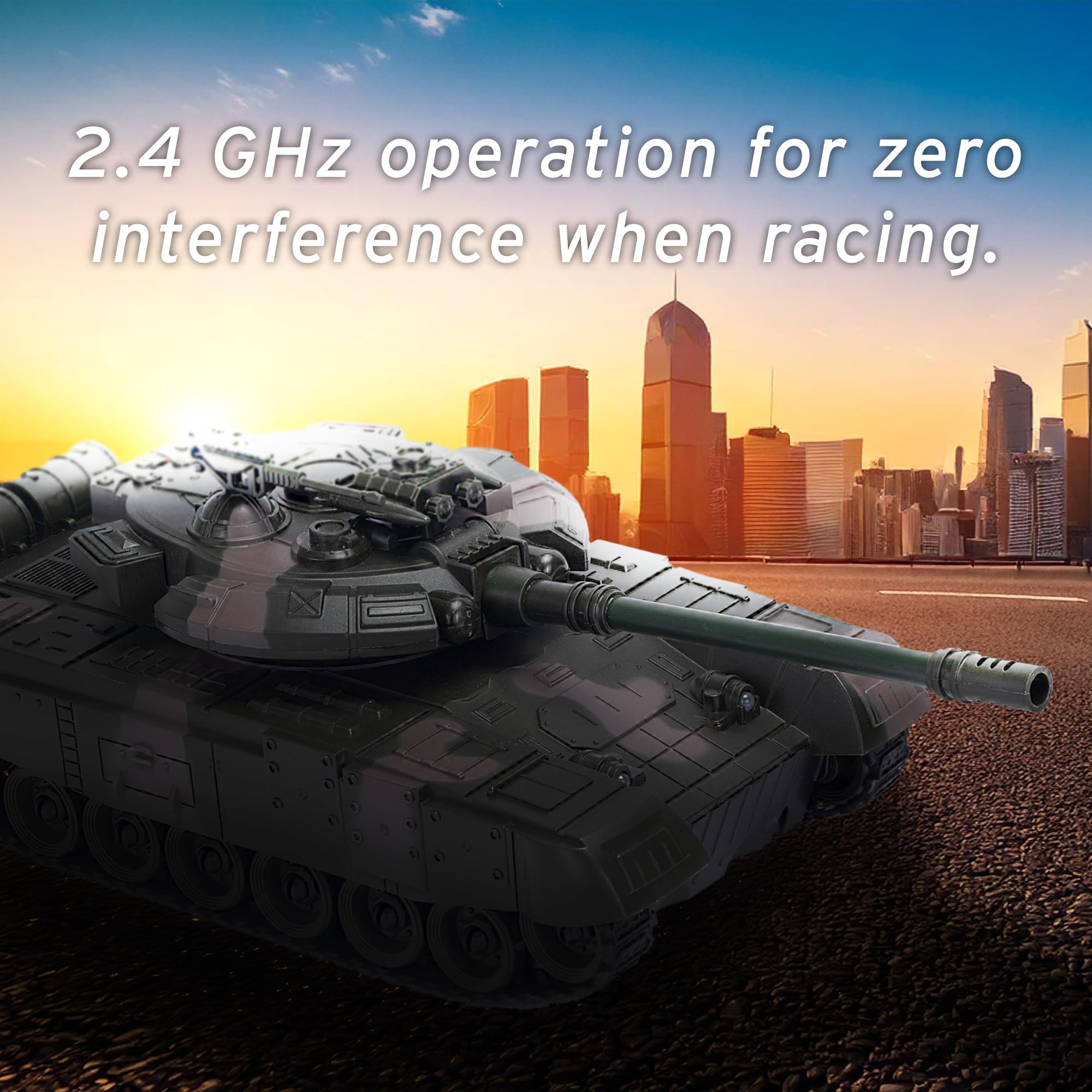 CMJ RC Cars 1:20 Scale RC Army Military Tank - 2.4GHz Remote Control with Sound & Light Effects 8