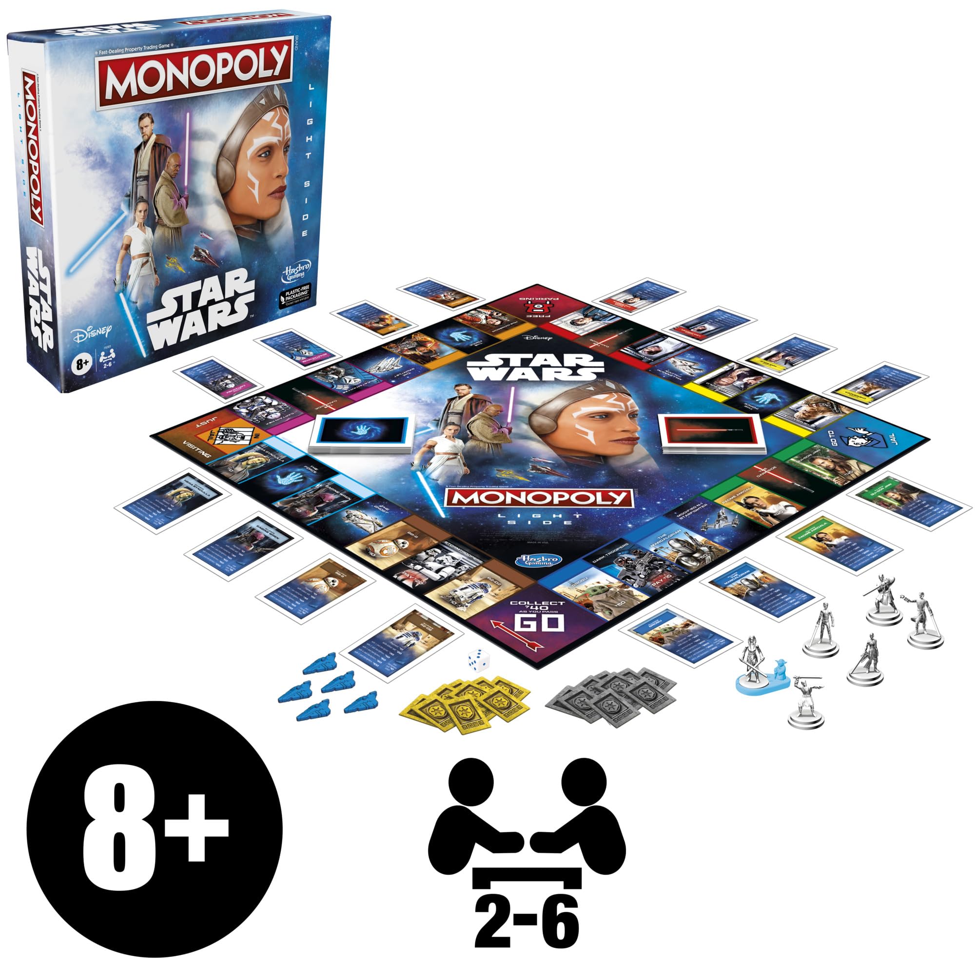 Hasbro Gaming Monopoly: Star Wars Light Side Edition Board Game 4