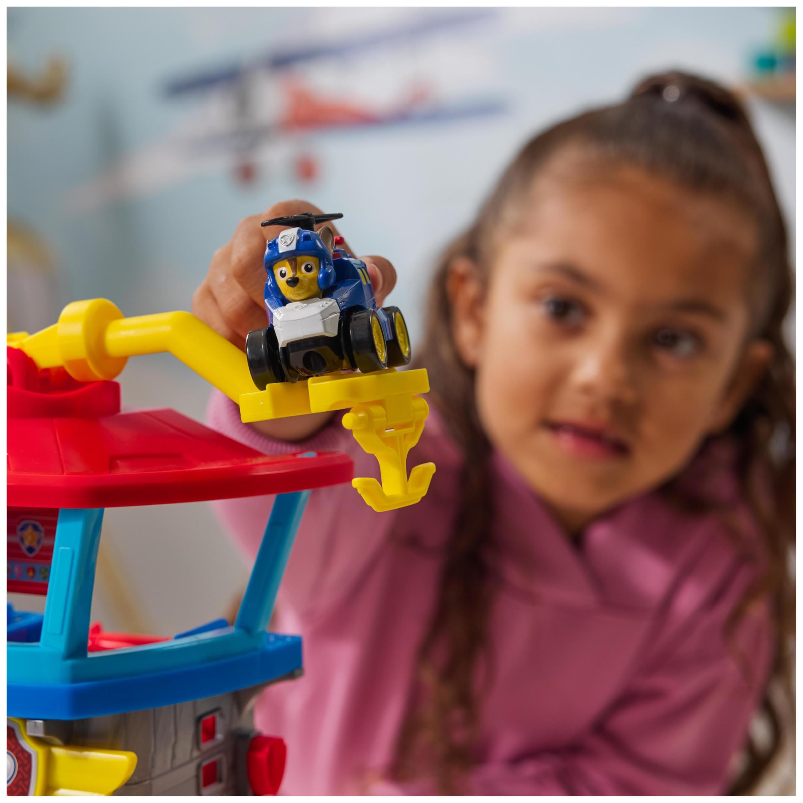 Paw Patrol: Air Rescue Pup Squad Adventure Bay Airport Playset with Chase - 30cm Tall Tower with 7 Play Areas 3