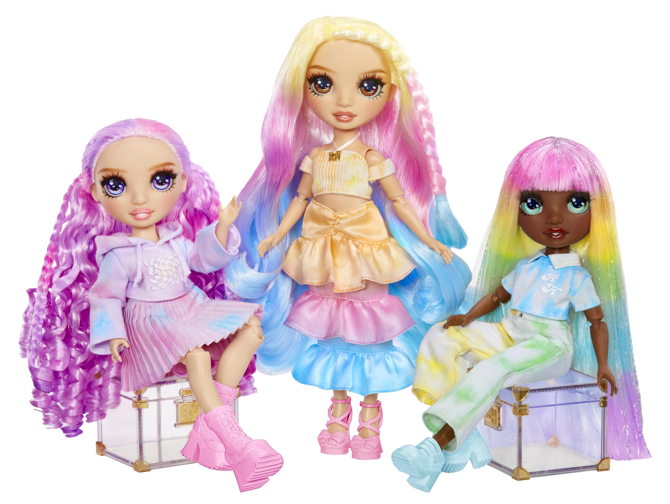 Rainbow High Watercolour & Create DIY Fashion Doll - Tie-Dye Kit with Washable Colours, Extra Outfits - Ages 4-8 13