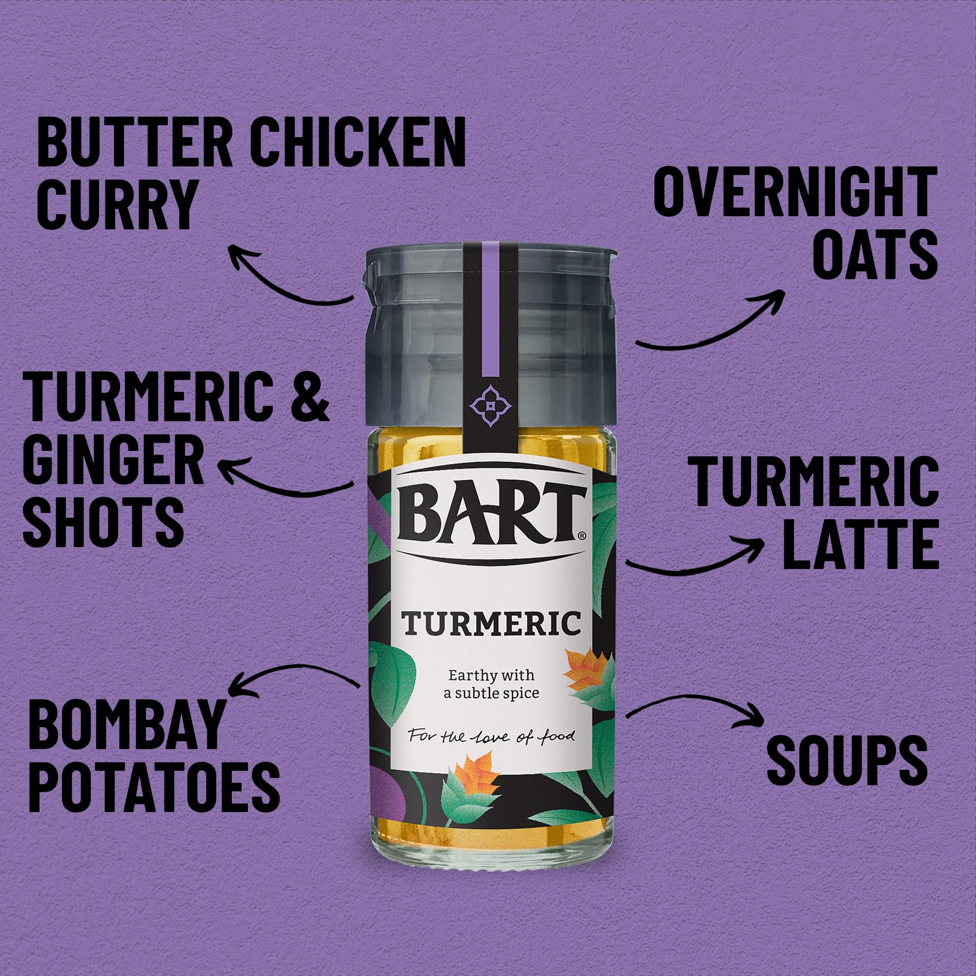 BART Essential Spices Bundle - 6-Piece Spice Set with Chilli Flakes, Turmeric, Cumin, Cinnamon, Paprika & Mixed Spice 3