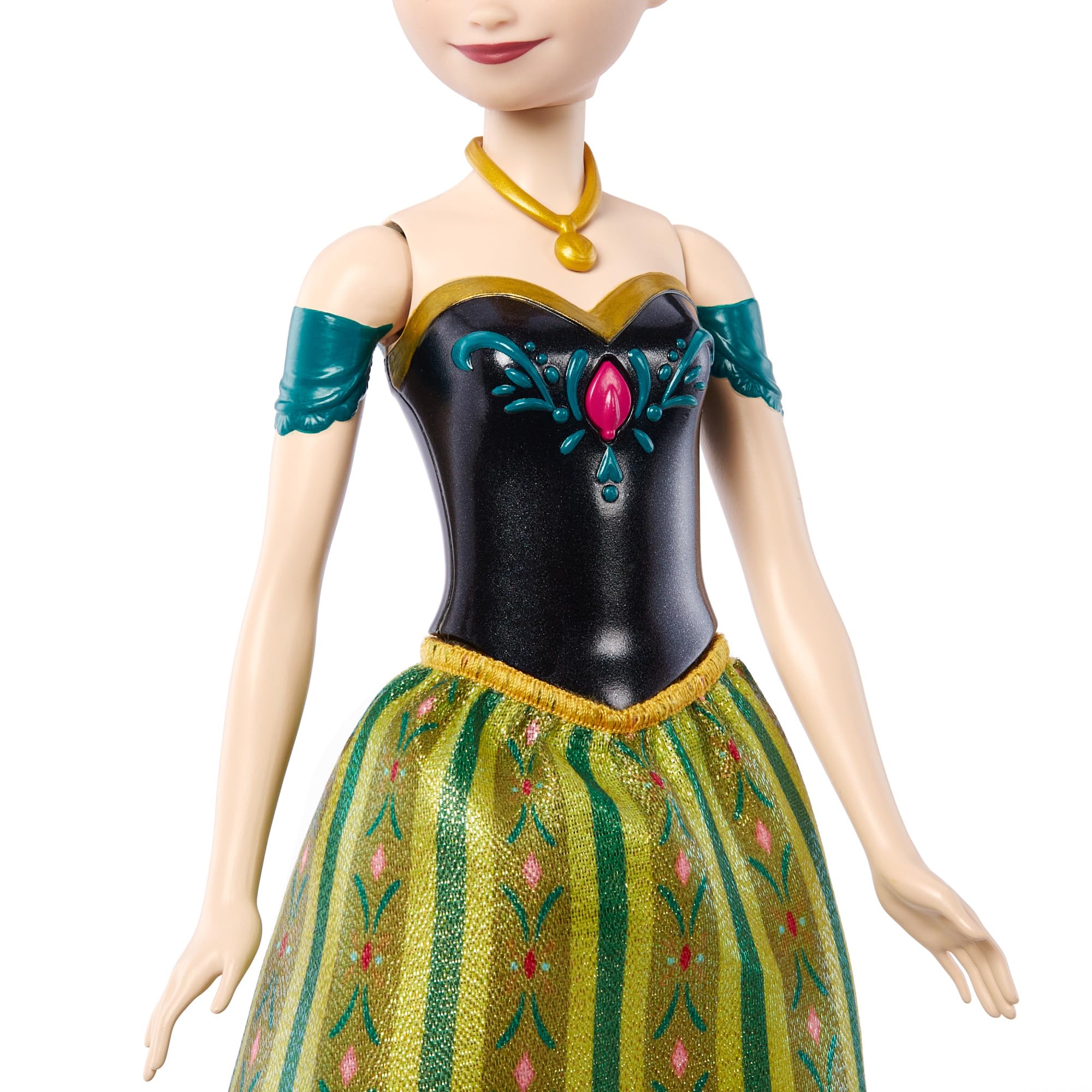 Mattel Disney Frozen Singing Anna Fashion Doll - Posable Doll with Signature Outfit & Brushable Hair 5