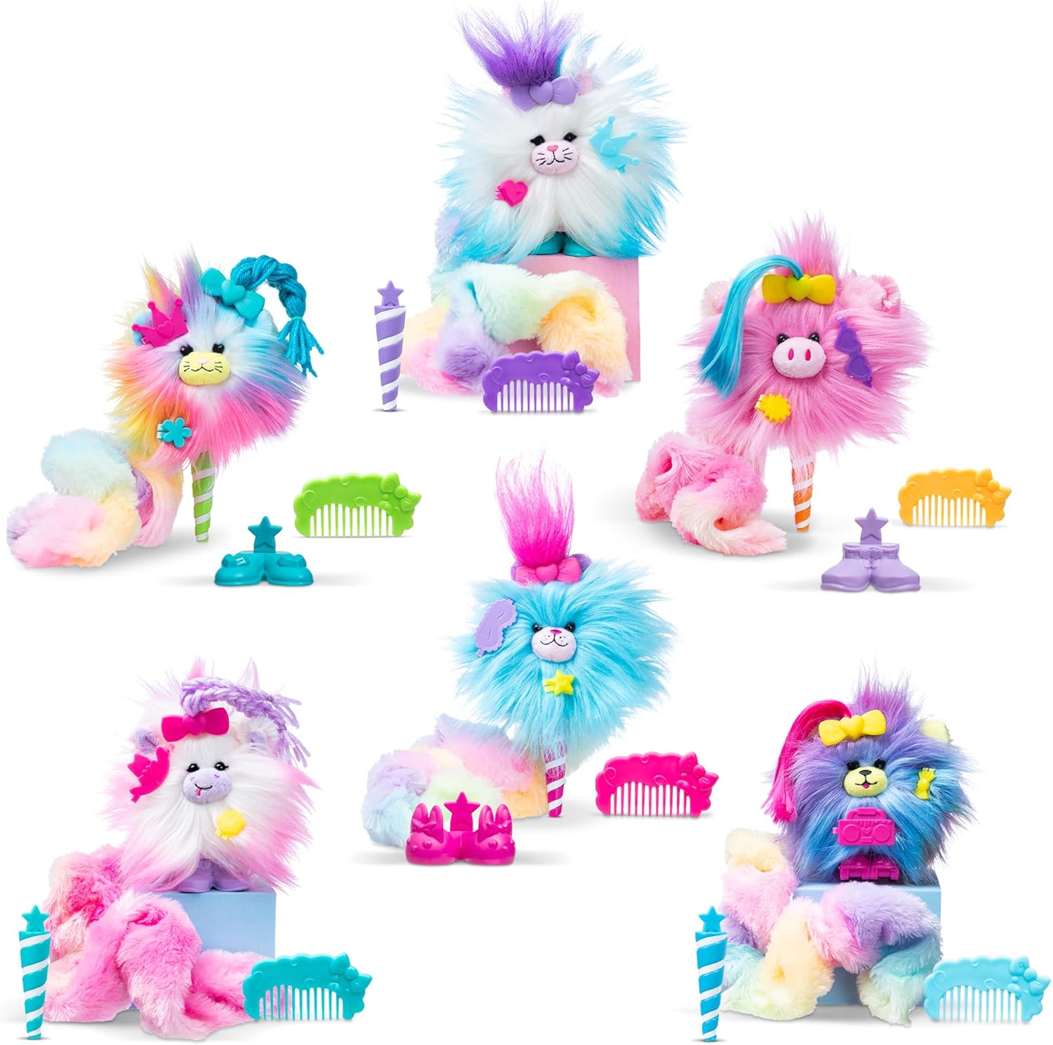 Cotton Candykins - Spin-to-Reveal Fluffy Plush Collectible with Styling Accessories 7