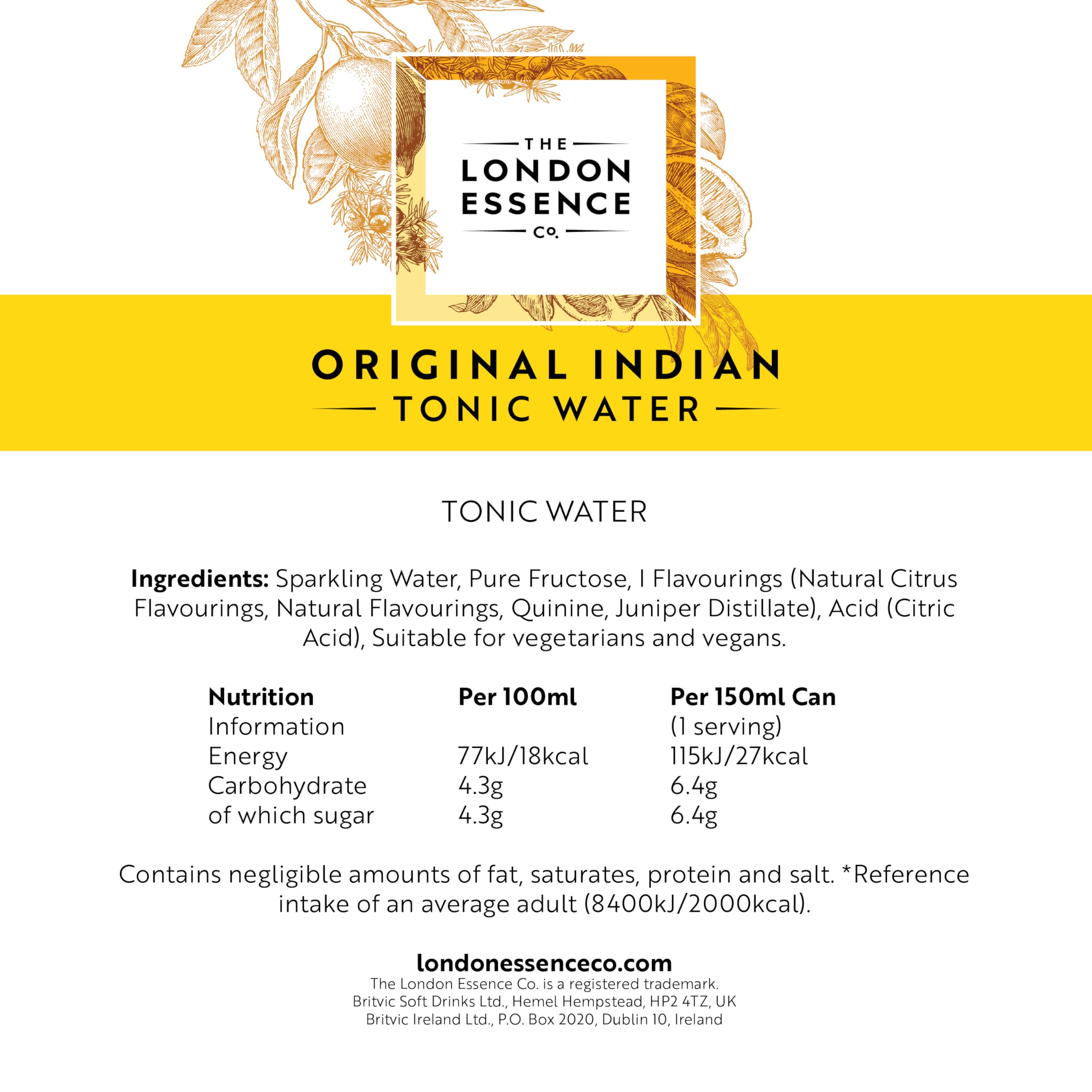 The London Essence Co. Original Indian Tonic – Premium-Cocktailmixer, 150 ml 4