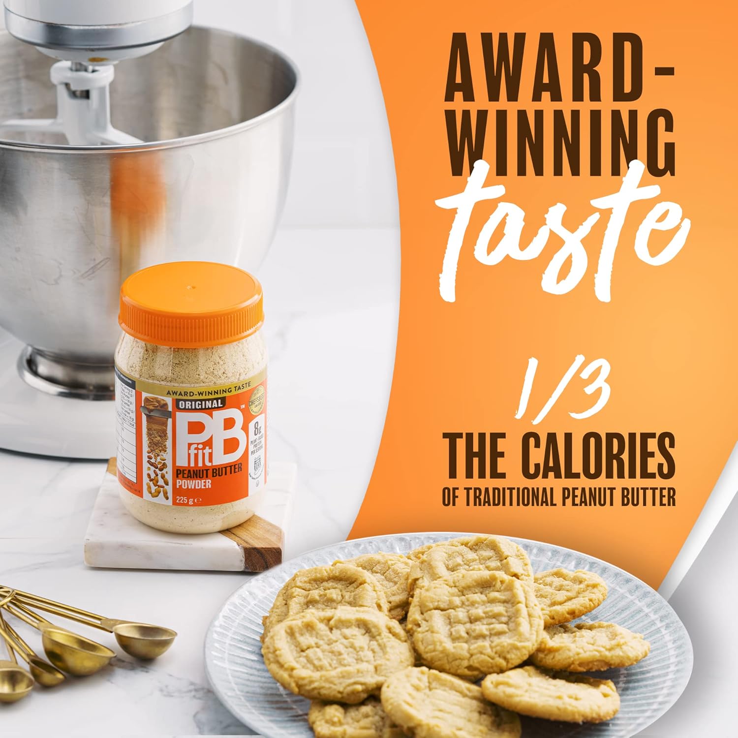 PBfit Peanut Butter Powder - 87% Less Fat, High Protein, Gluten Free, 225g 6