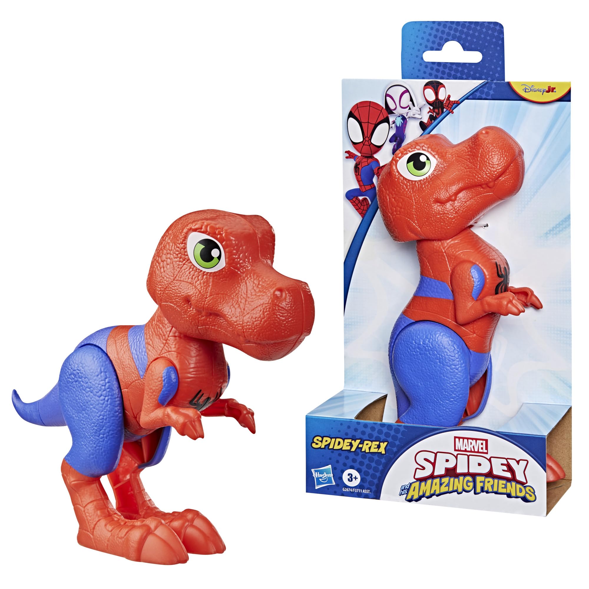 Marvel Press Spidey and His Amazing Friends Spidey-Rex Supersized Action Figure | 9-Inch Poseable 2