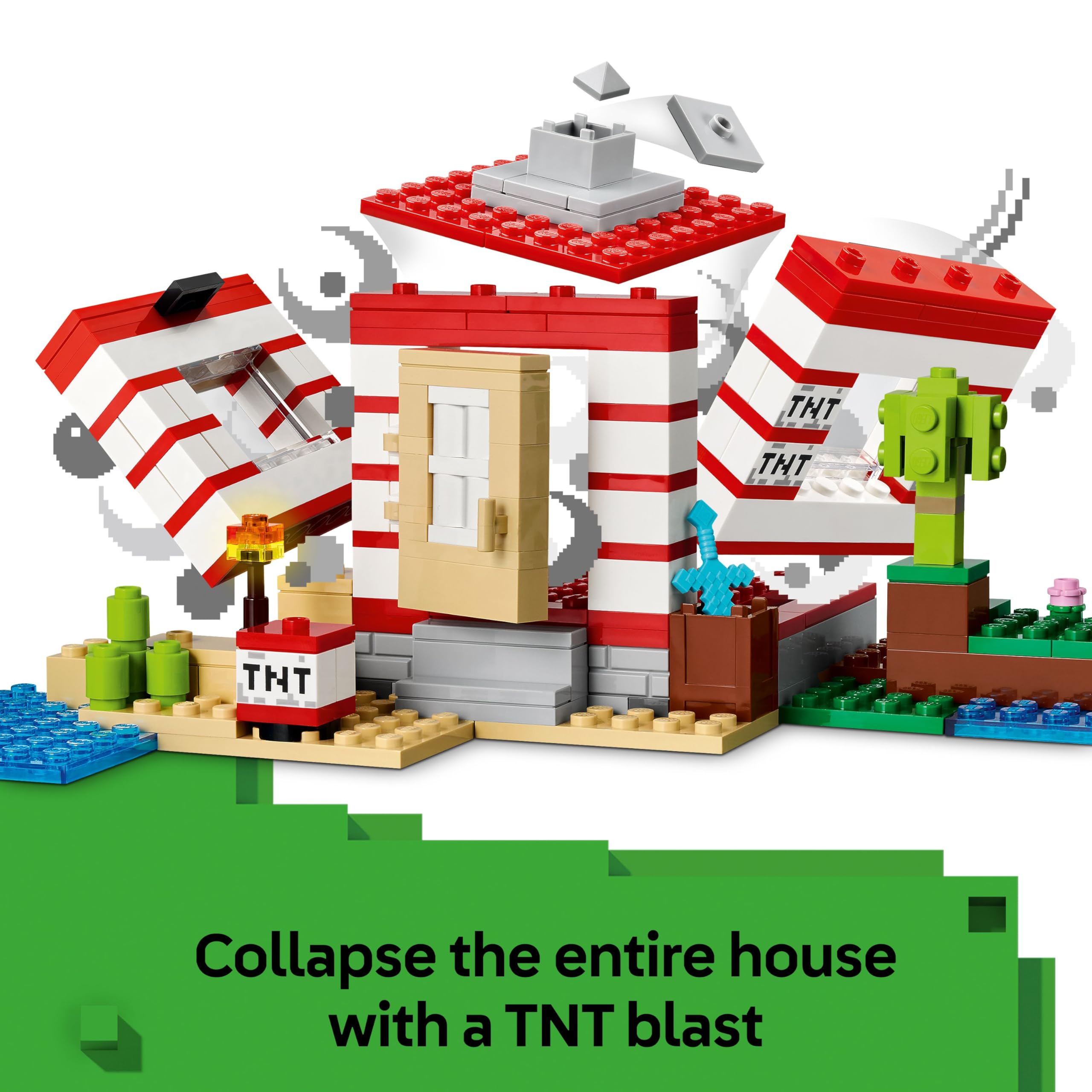 LEGO Minecraft The TNT Jungle House Building Set with Explosion Function - 287 Pieces 12