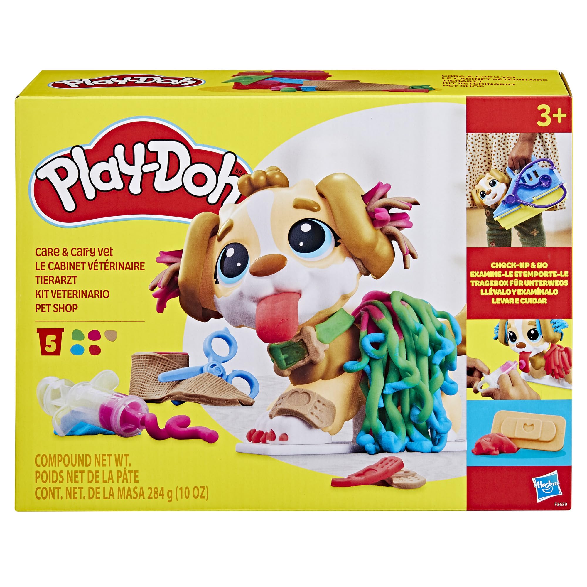 Play-Doh Care 'n Carry Vet Playset - Pretend Play Veterinarian Kit for Kids 3+ 6