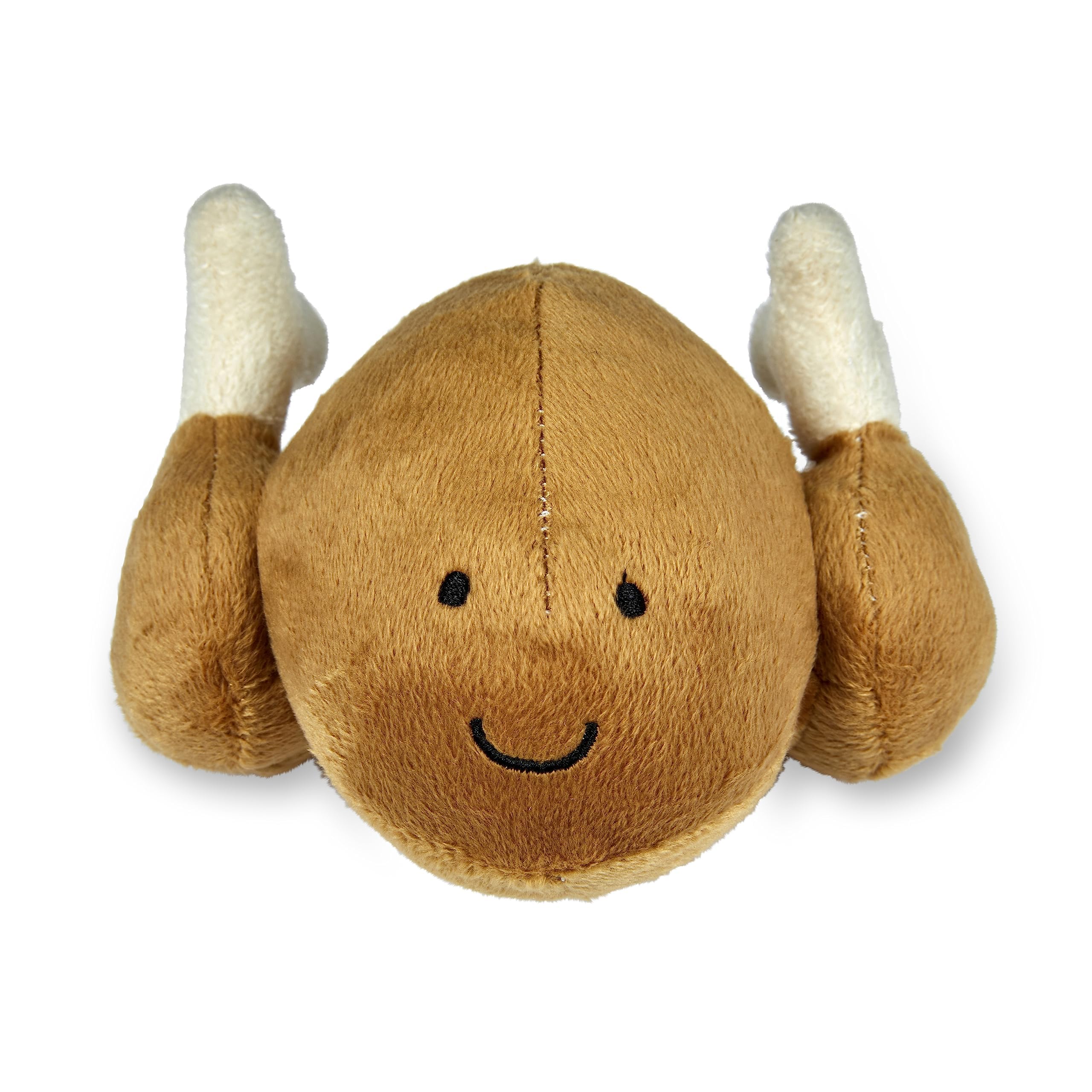 Petface Foodie Faces Roast Chicken Plush Dog Toy - Squeaker Included | Lightweight | Pack of 1