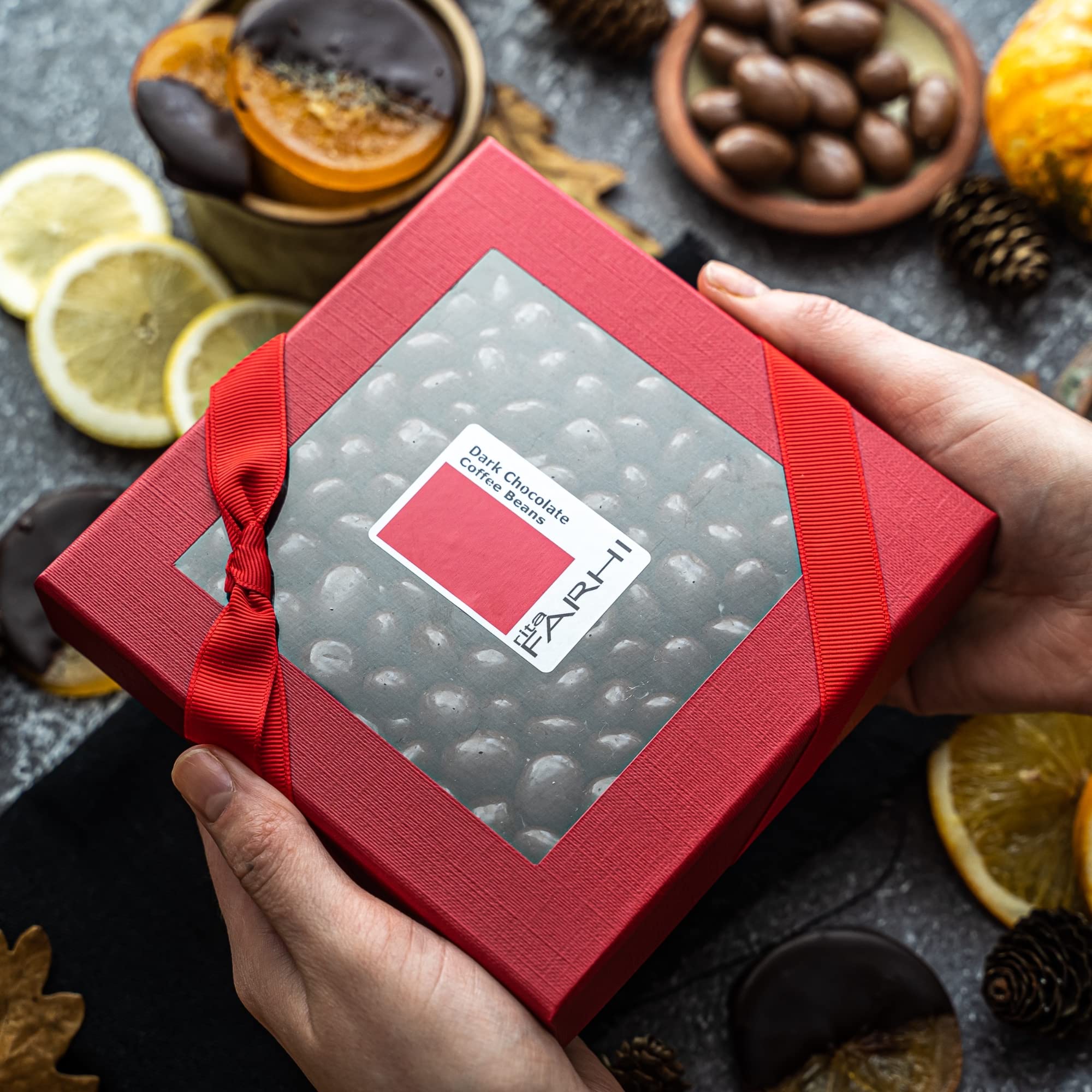 Rita Farhi Milk and Dark Chocolate Brazil Nuts Luxury Gift Box 210g 9