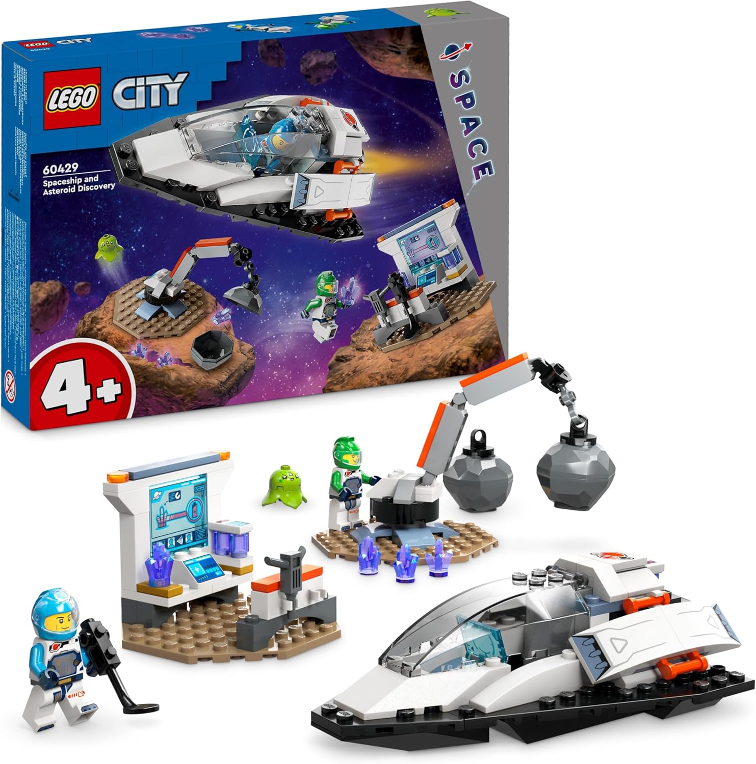 LEGO City Spaceship and Asteroid Discovery Playset - Building Toy for Ages 4+