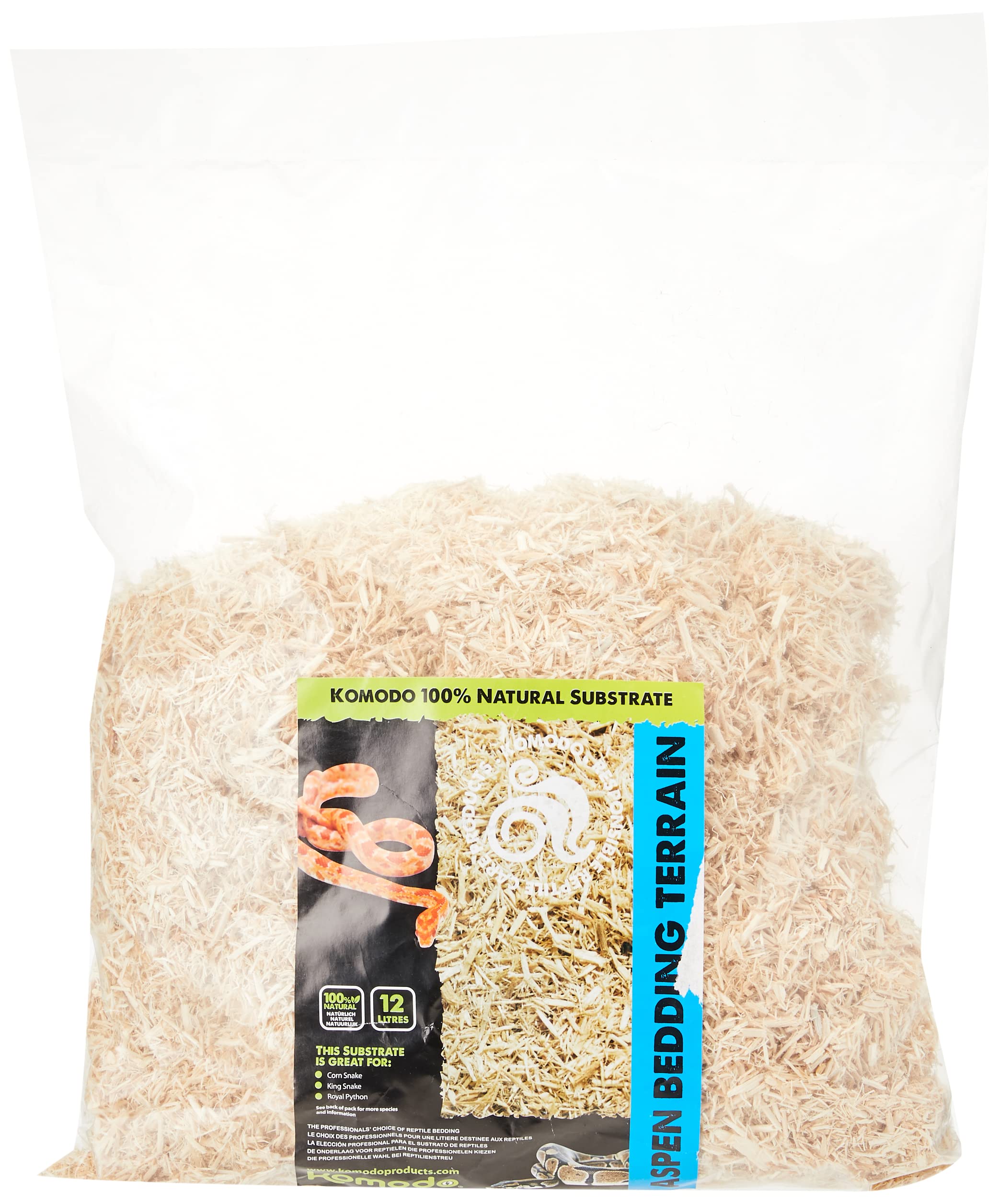 Komodo Aspen Bed Terrain Substrate - 100% Natural Wood Material | 12 Litre 1
