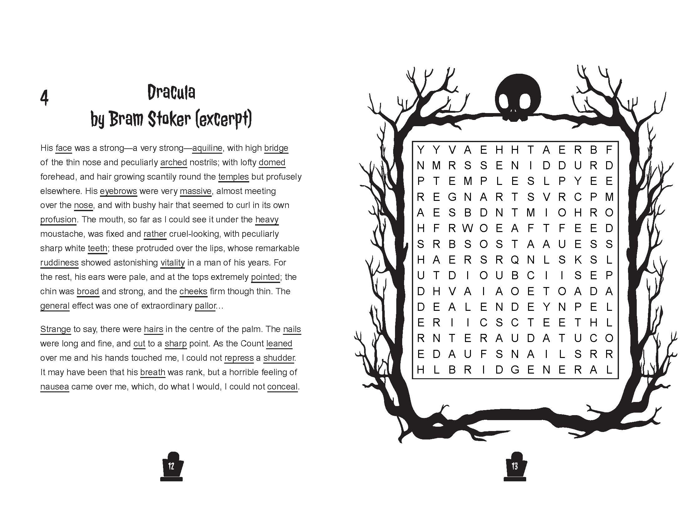 Arcturus Haunting Horror Wordsearch - 208 Pages | Paperback | English 2