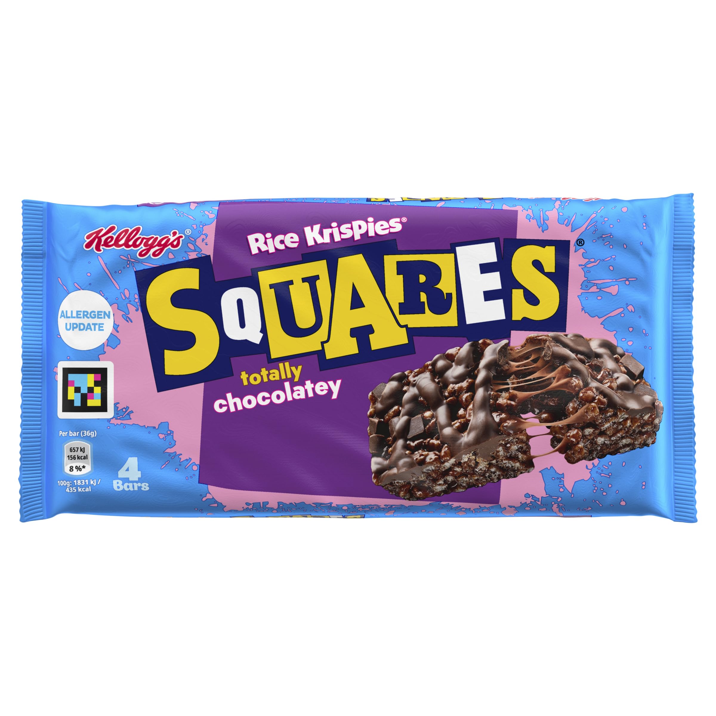 Rice Krispies Squares Chocolatey Cereal Bars - 4 x 36g 1