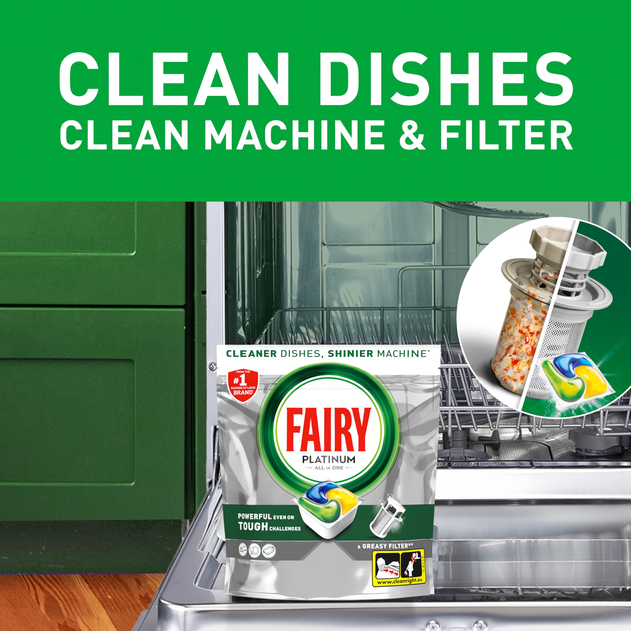 Fairy Platinum Plus All-In-1 Dishwasher Tablets, 66 Pods, Lemon 4