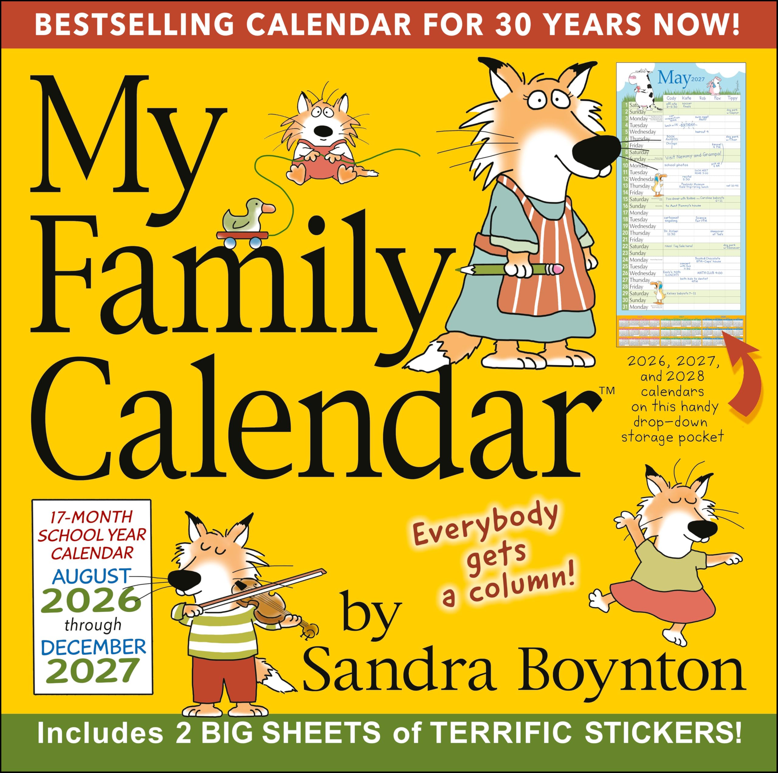 Andrews McMeel Publishing Sandra Boynton's 17-Month 2026-2027 My Family Wall Calendar 1