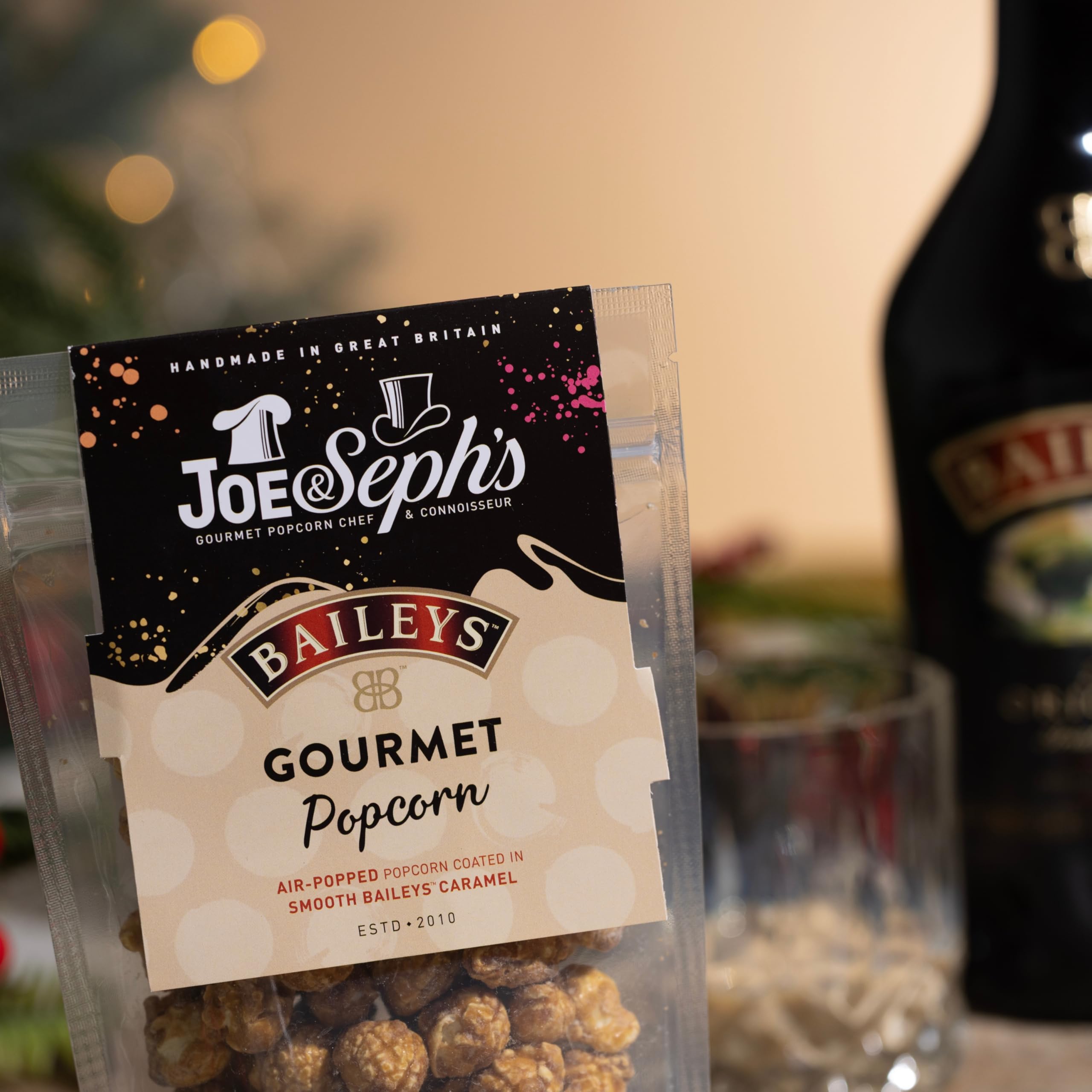 Joe & Seph's Bailey's Popcorn (70g) - Gourmet Air-Popped Caramel Popcorn with Baileys Irish Cream Flavor 3