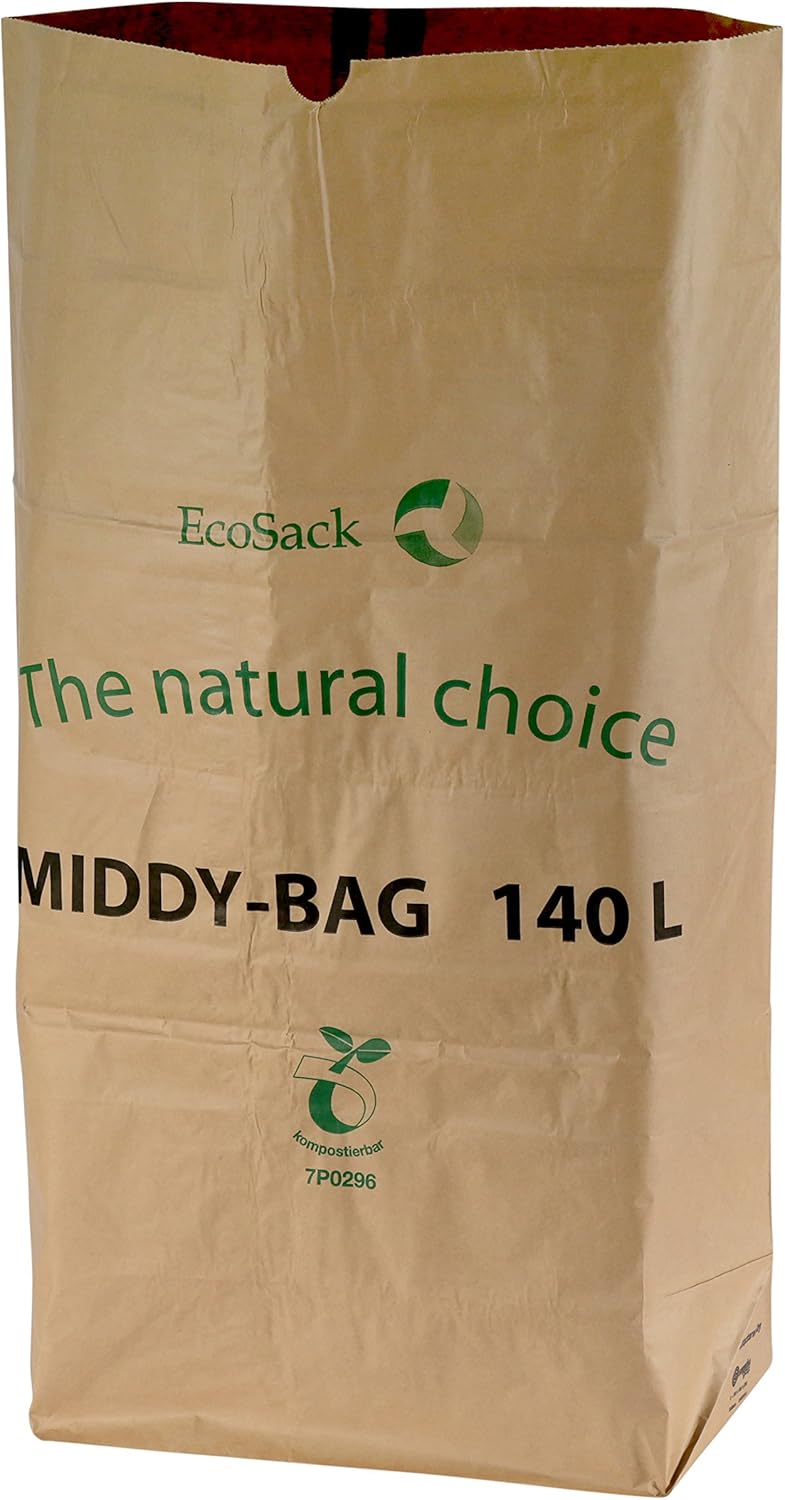 All-Green 140L Biodegradable Compostable Wheelie Bin Liners - 10-Pack Paper Sacks