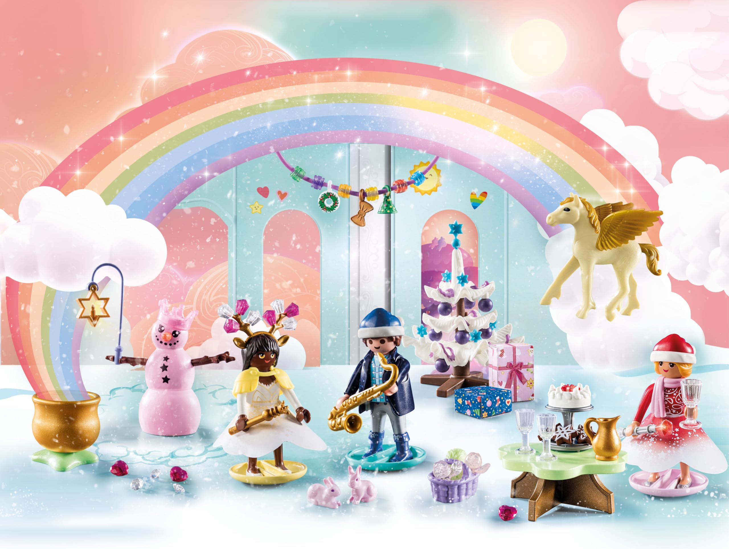 PLAYMOBIL 71348 Advent Calendar: Christmas under the Rainbow - 83-Piece Playset for Ages 4+ 6