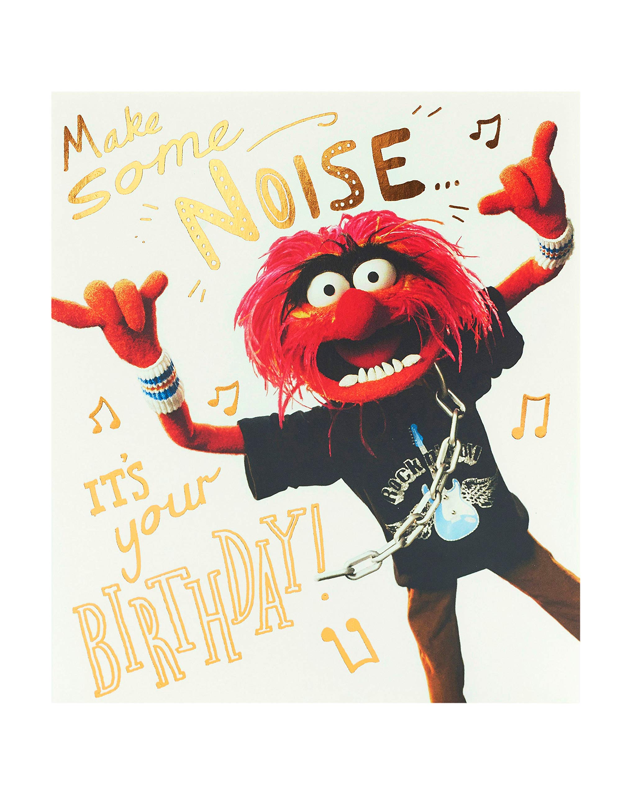 UK Greetings Funny Birthday Card for Him - Muppets Animal Design | 165x190mm