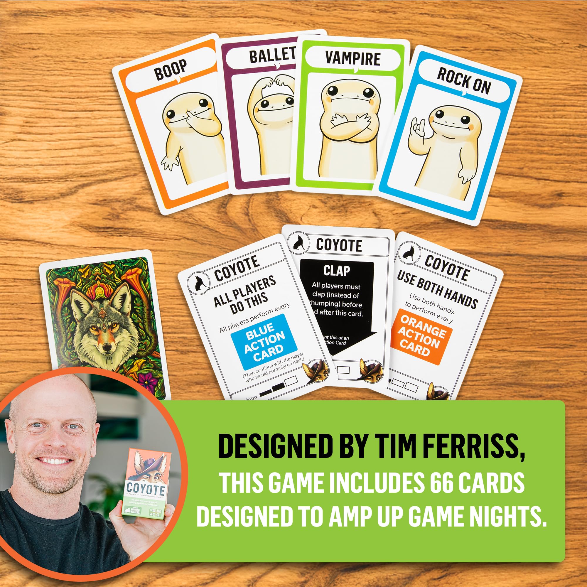 Exploding Kittens Coyote by Tim Ferriss Challenge Card Game | Cardstock | Ages 10+ 2