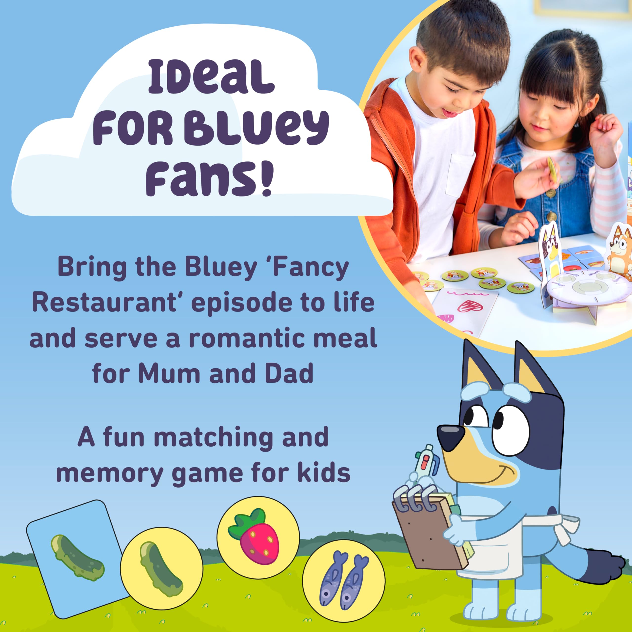 Orchard Toys Official Bluey Fancy Restaurant Matching and Memory Game 2