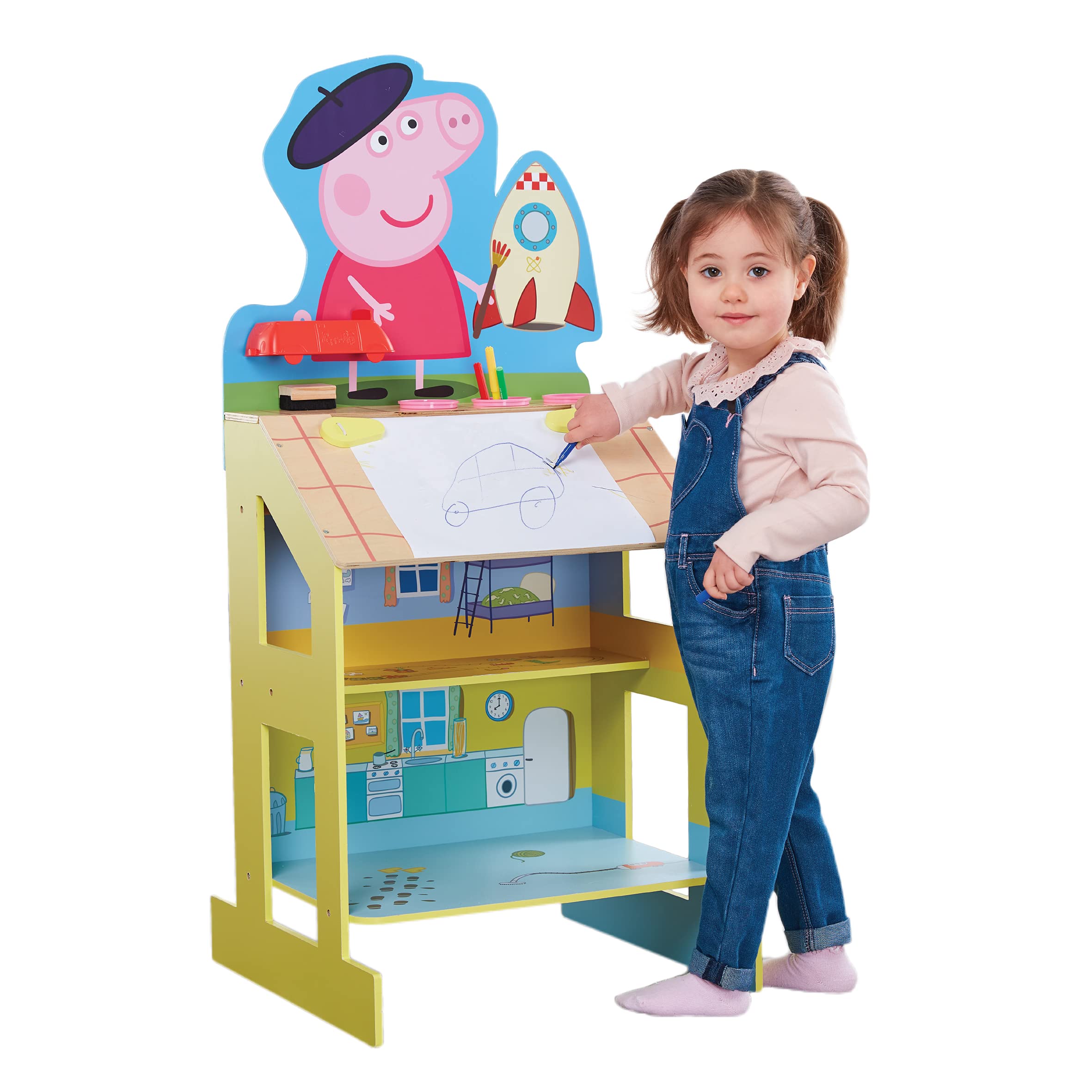 Peppa Pig Gioca e Disegna Cavalletto in Legno 5