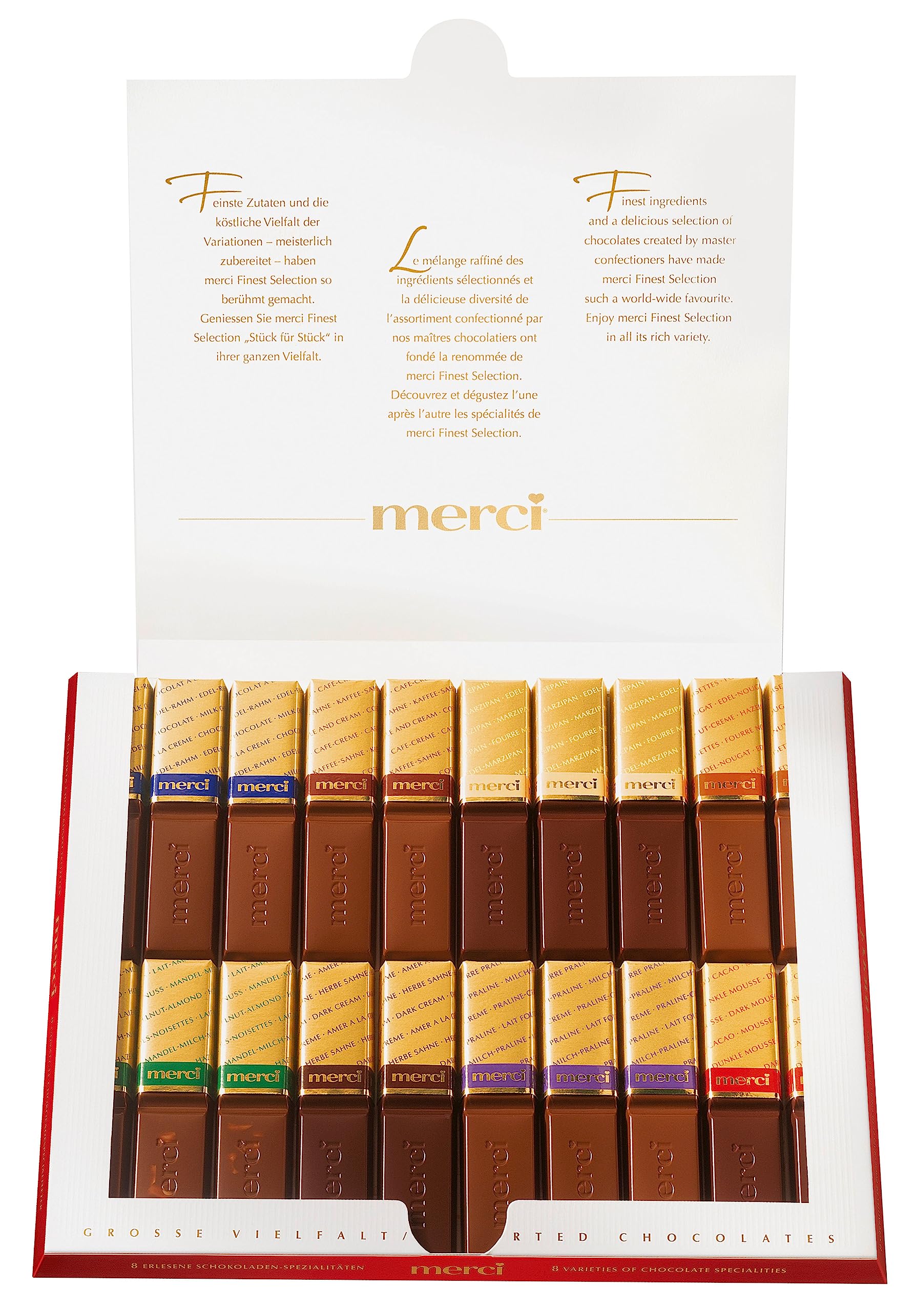 Merci Finest Milk & Dark Chocolate Box - 8 Varieties, Gluten-Free, Individually Wrapped 6