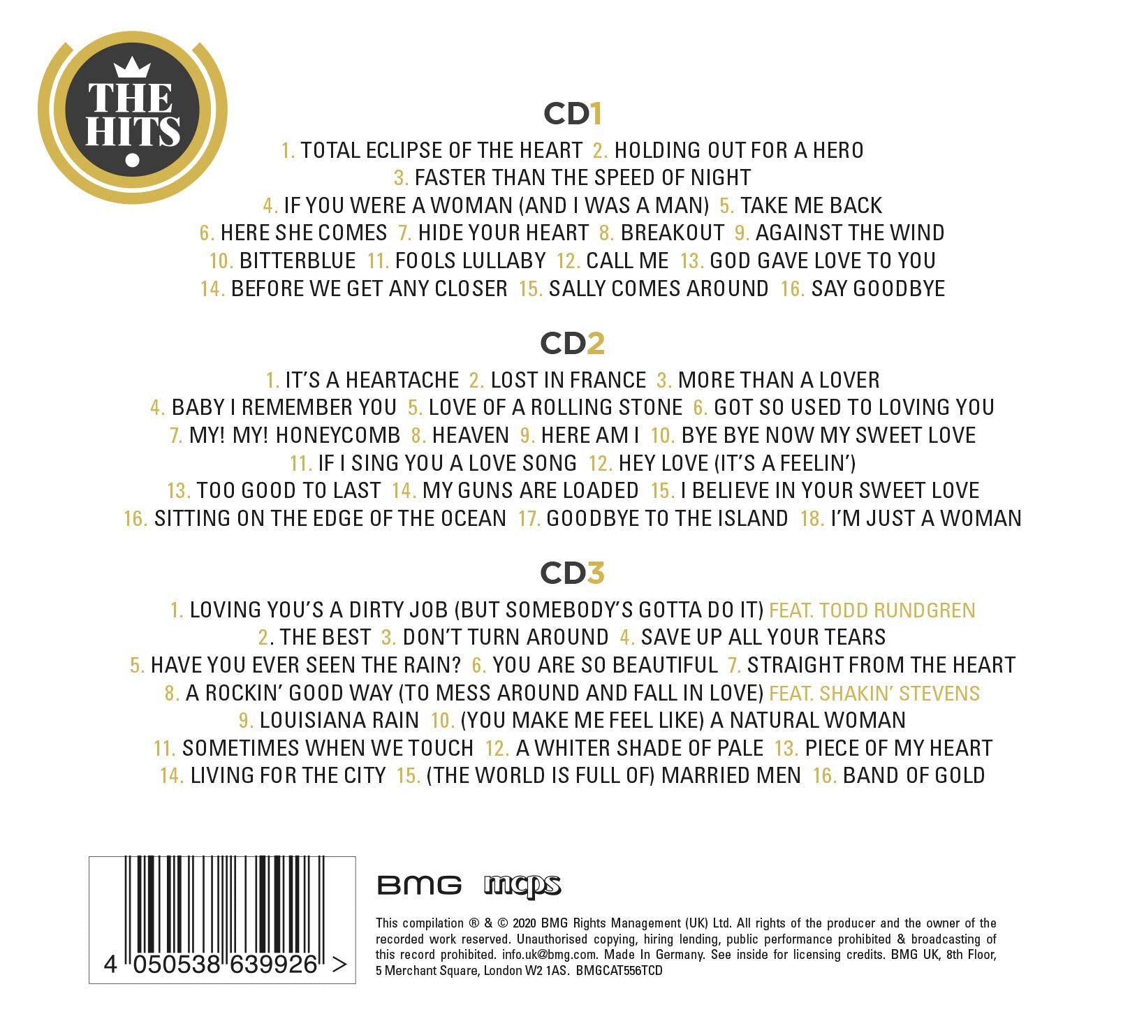 Bonnie Tyler - The Ultimate Collection [3 CD Box set] 3