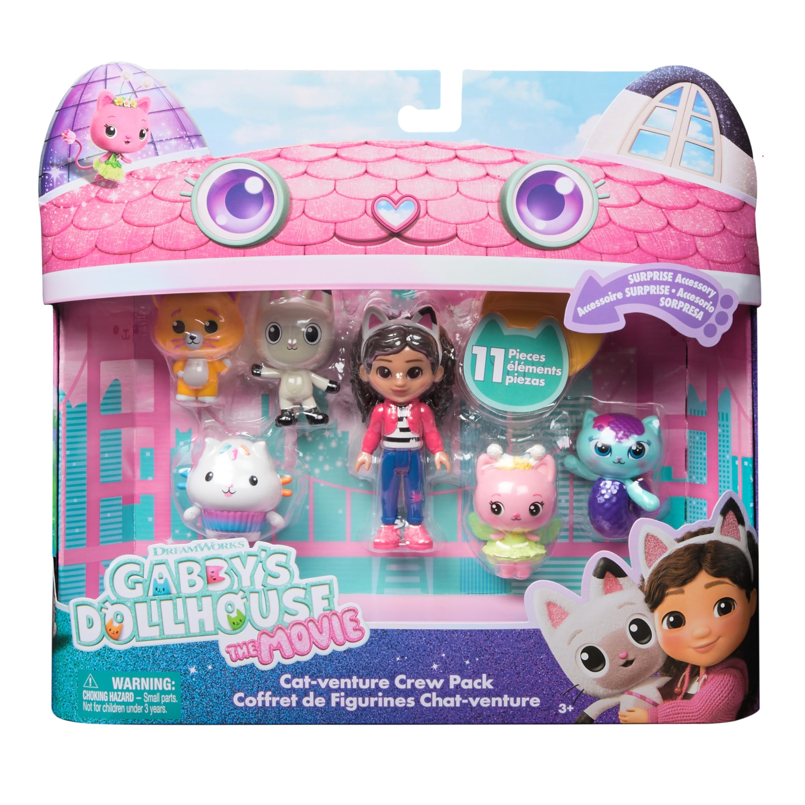Gabby's Dollhouse: The Movie Cat-venture Crew Pack - 11-Piece Toy Figure Set